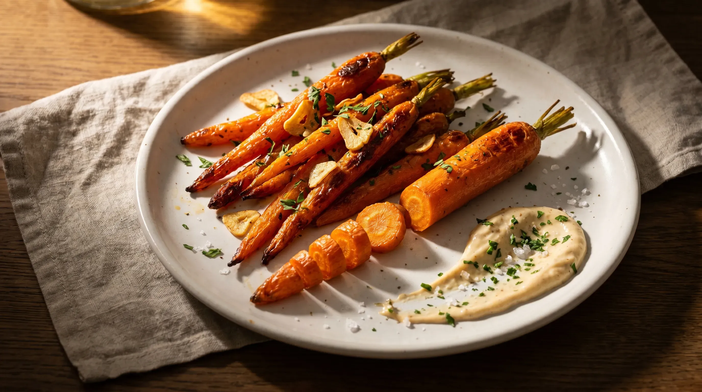 Knusper-Karotten mit Knoblauch