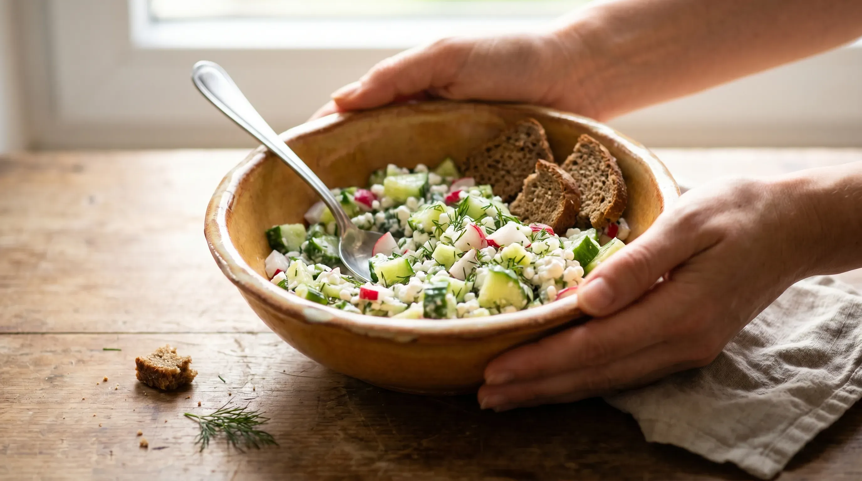 Körniger Gurkensalat