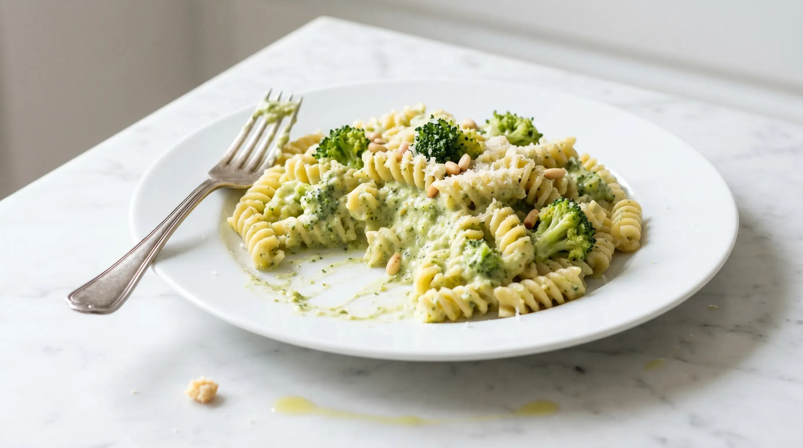 Köstlich cremige Brokkolisauce mit Pasta