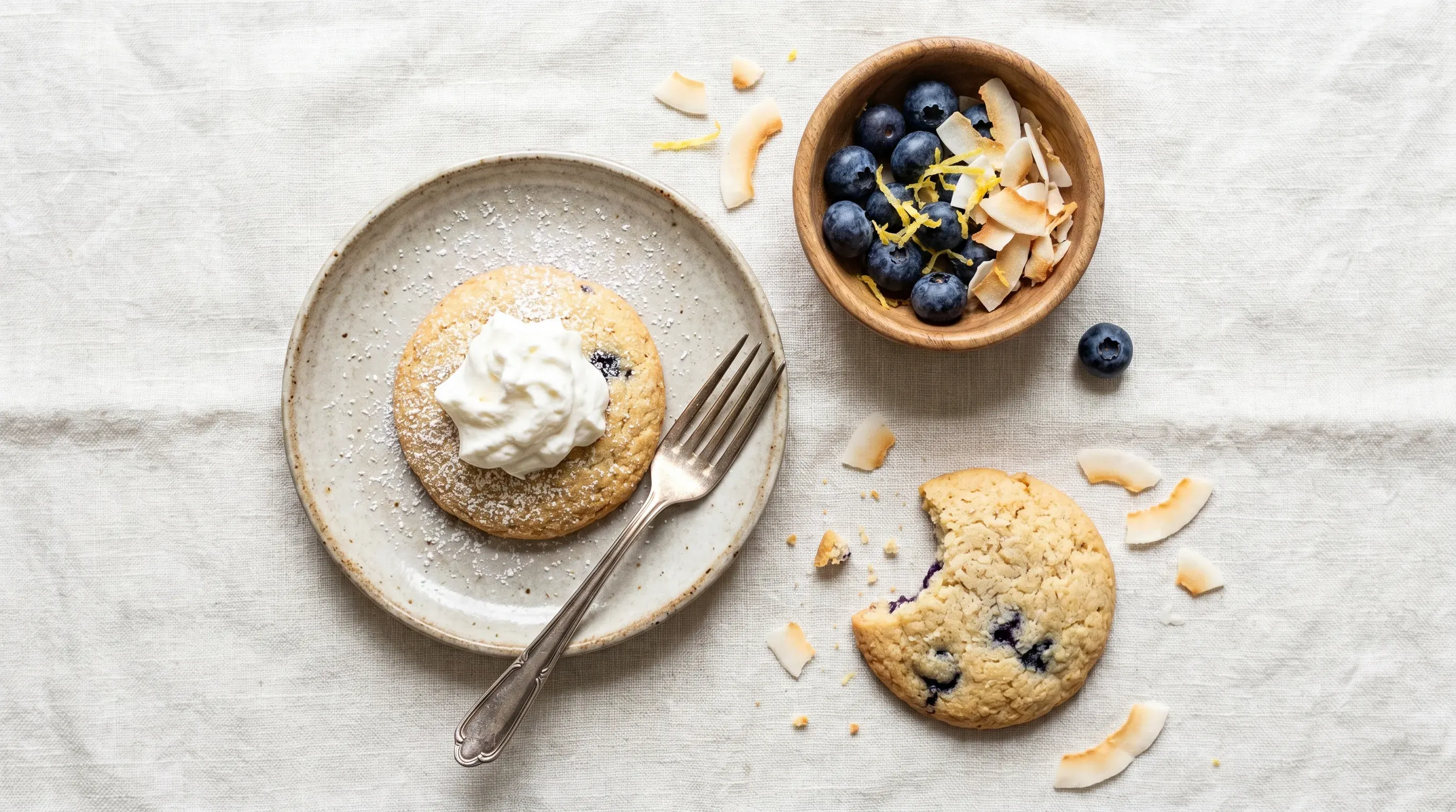 Kokos-Blaubeer-Cookies