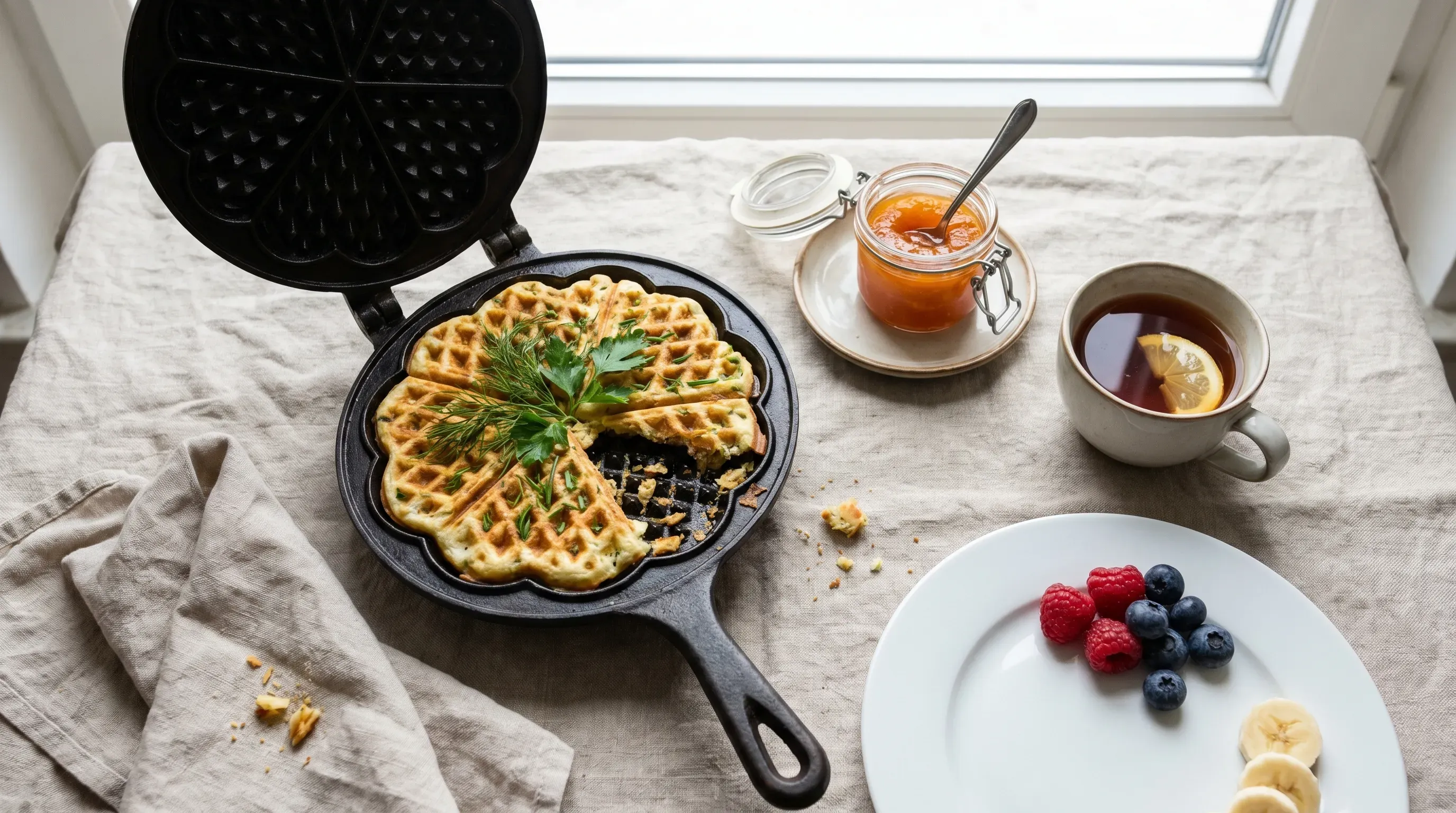 Kräuter Waffeln (im Waffeleisen) – histaminarm