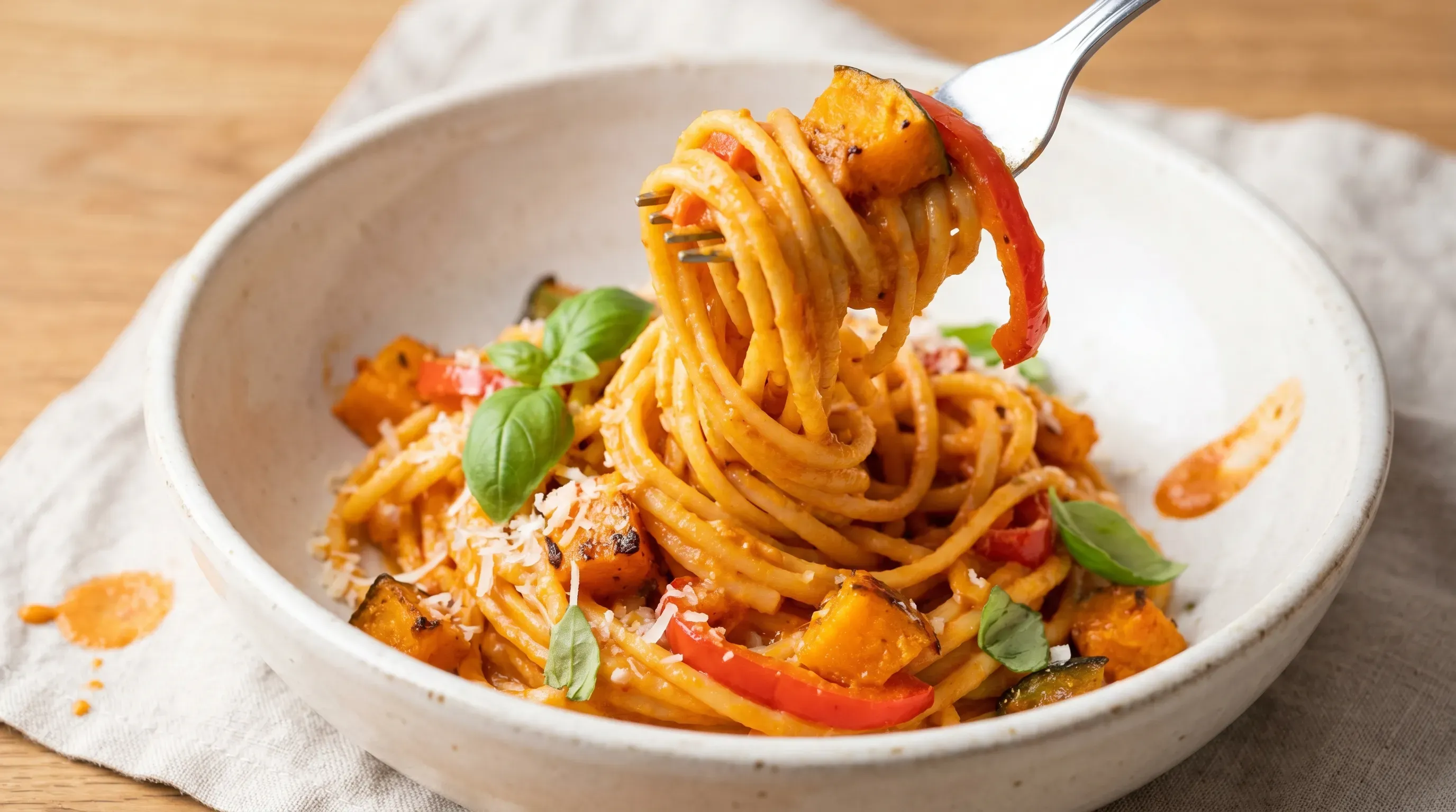Kürbis-Paprika-Pasta