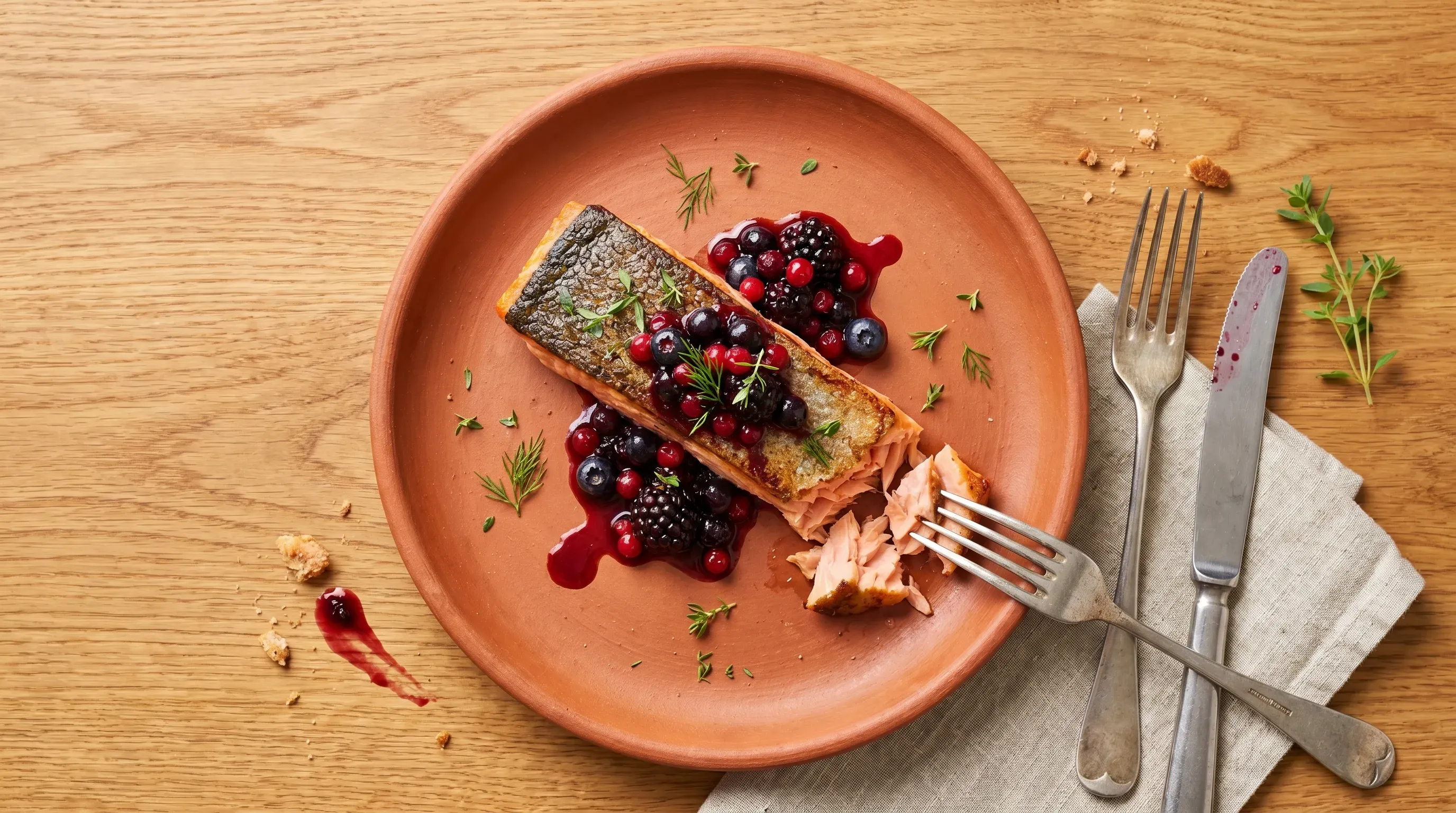 Lachs mit Waldbeeren