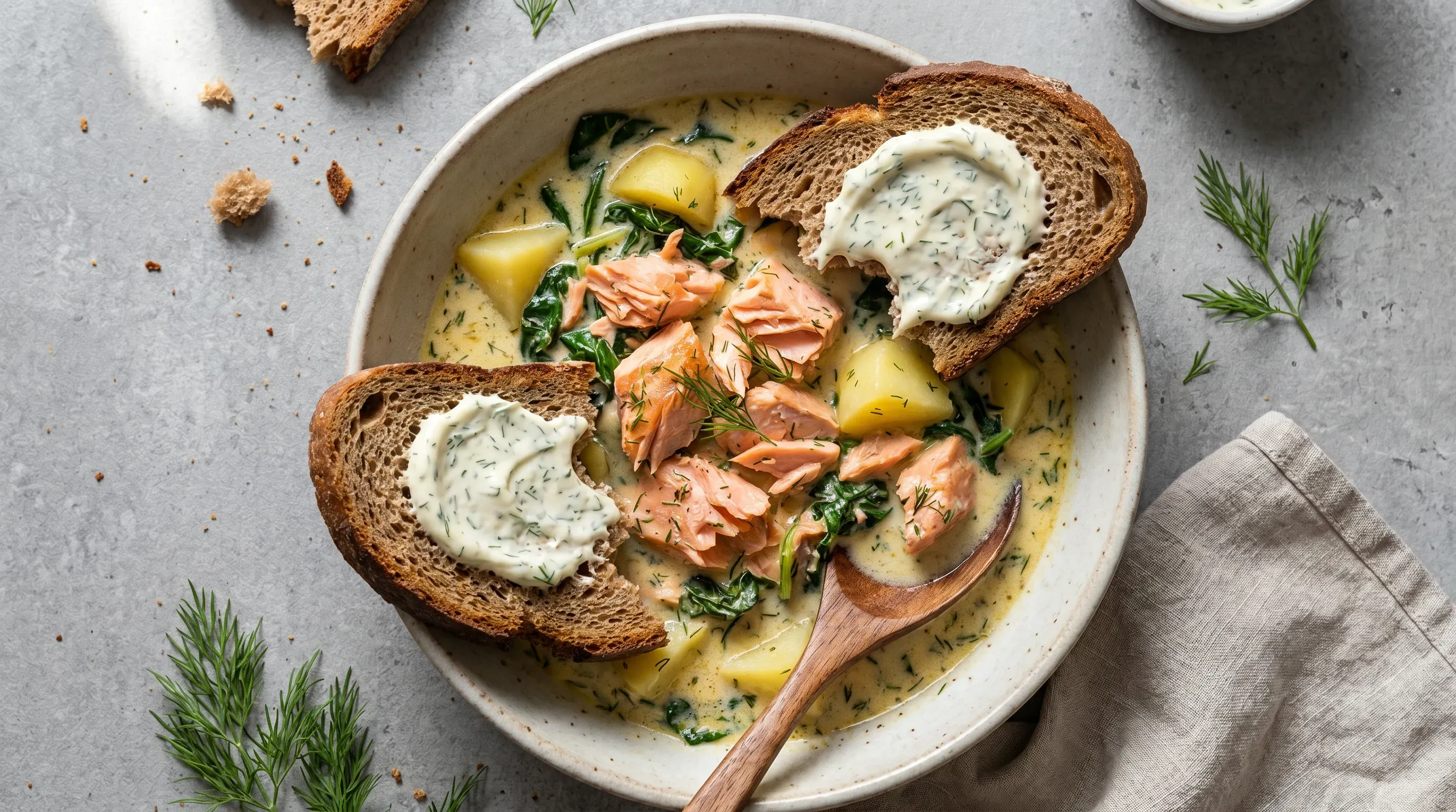 Lachsbrot mit Dillmayo