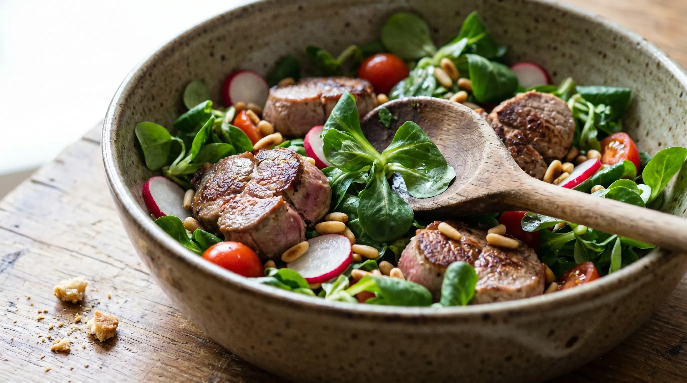 Lamm-Medaillons mit Feldsalat