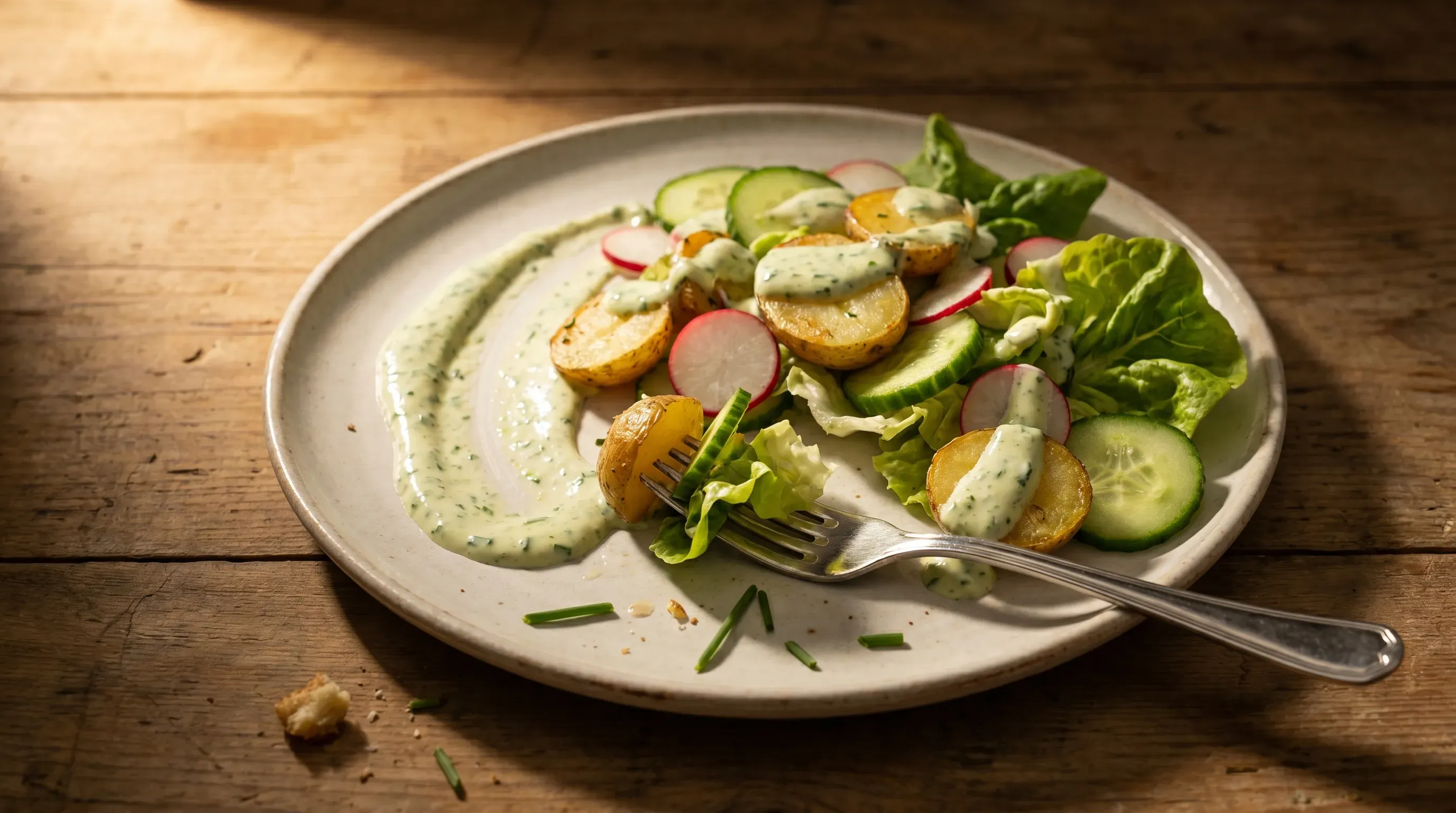 Leichtes Schnittlauchdressing