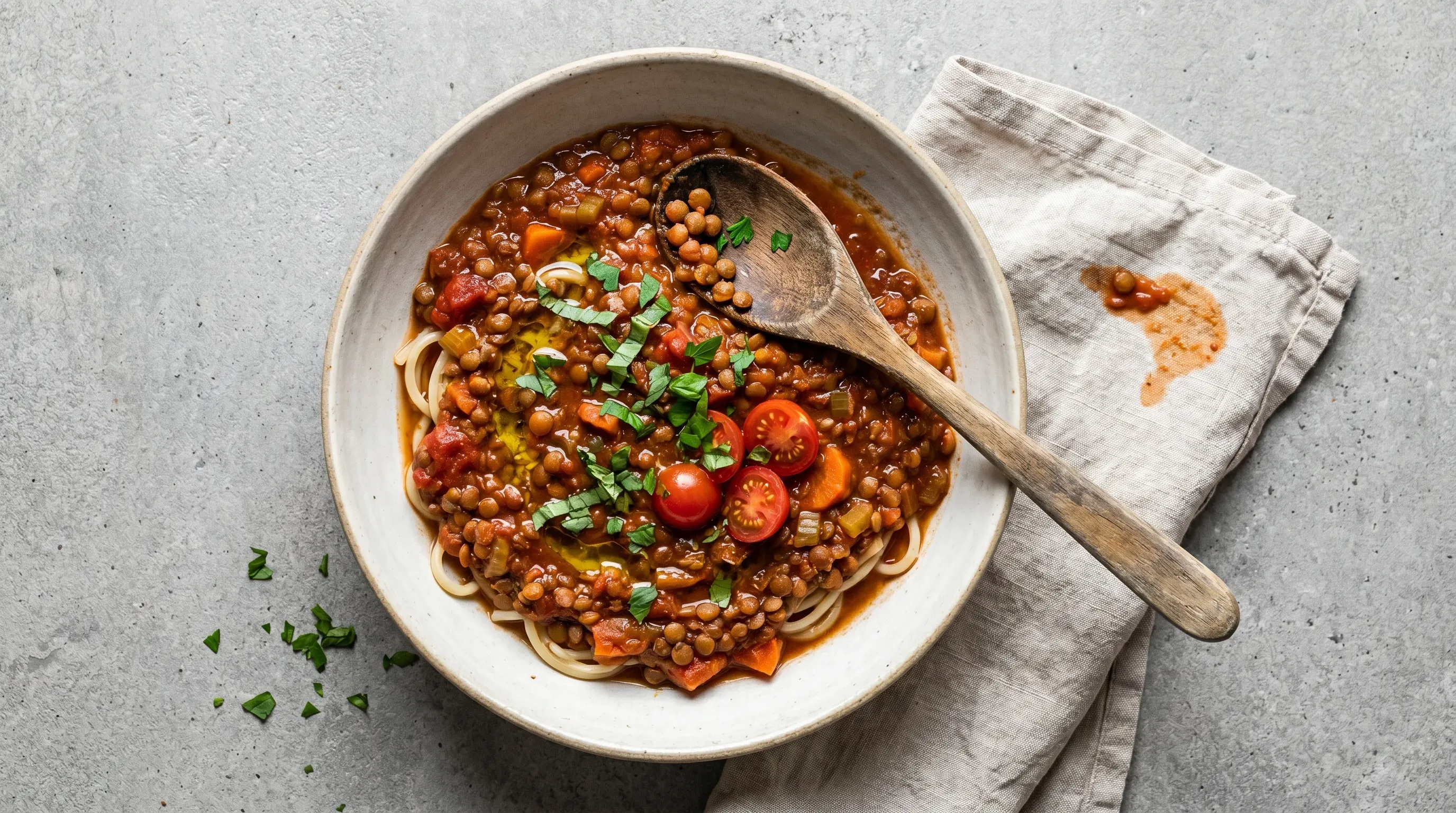 Linsen Bolognese – glutenfrei & vegan & laktosefrei