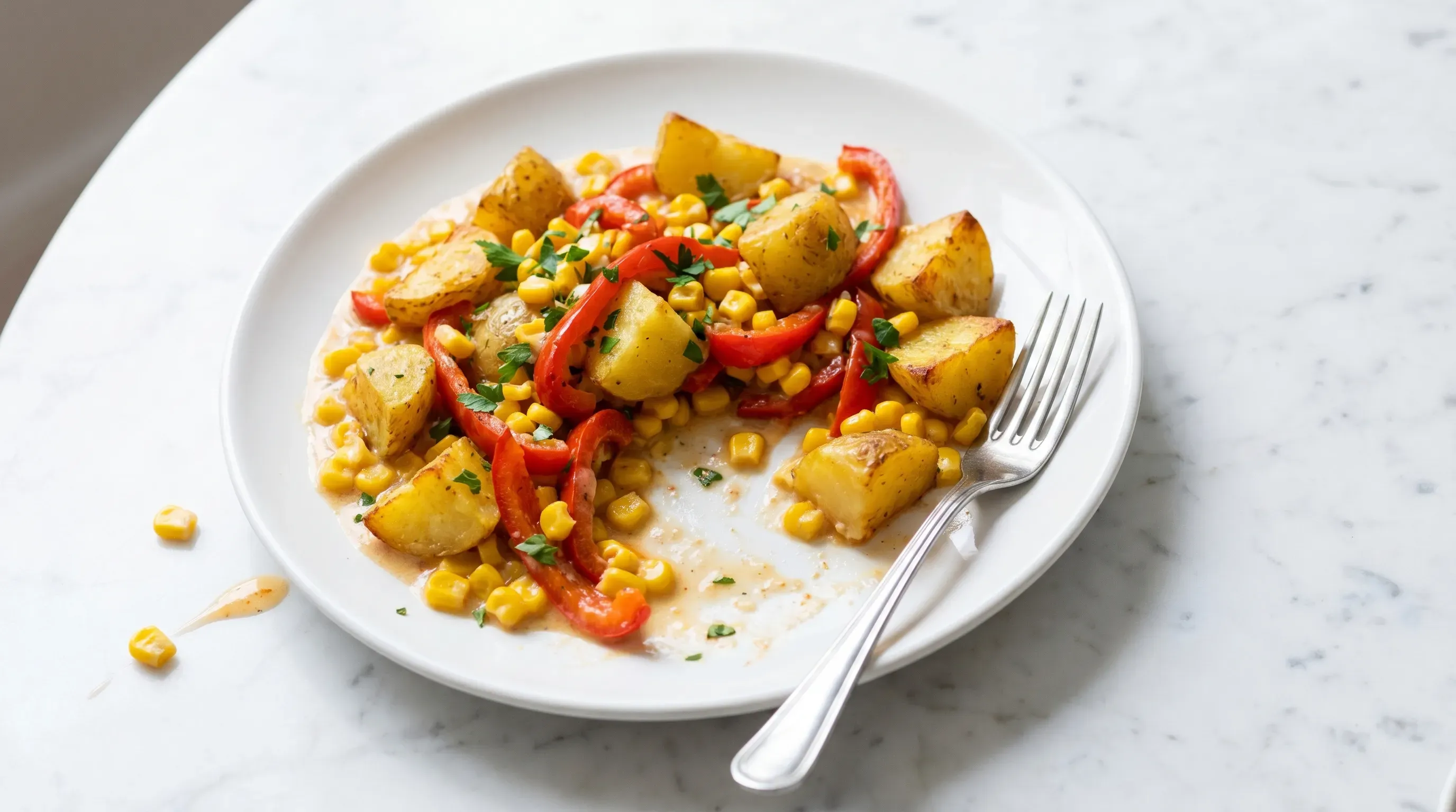 Mais-Paprika-Kartoffelpfanne