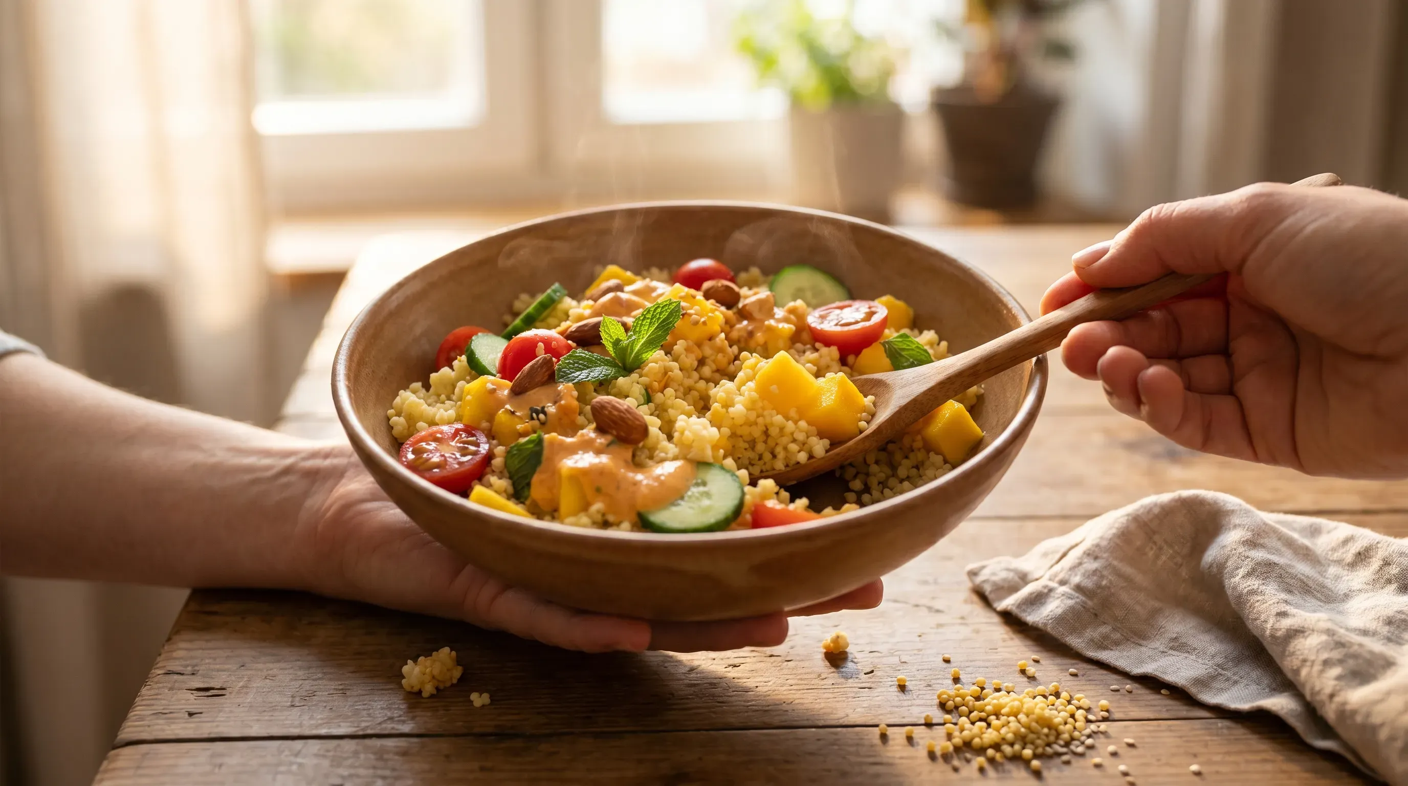 Mango-Hirse-Salat – glutenfrei & vegan & laktosefrei
