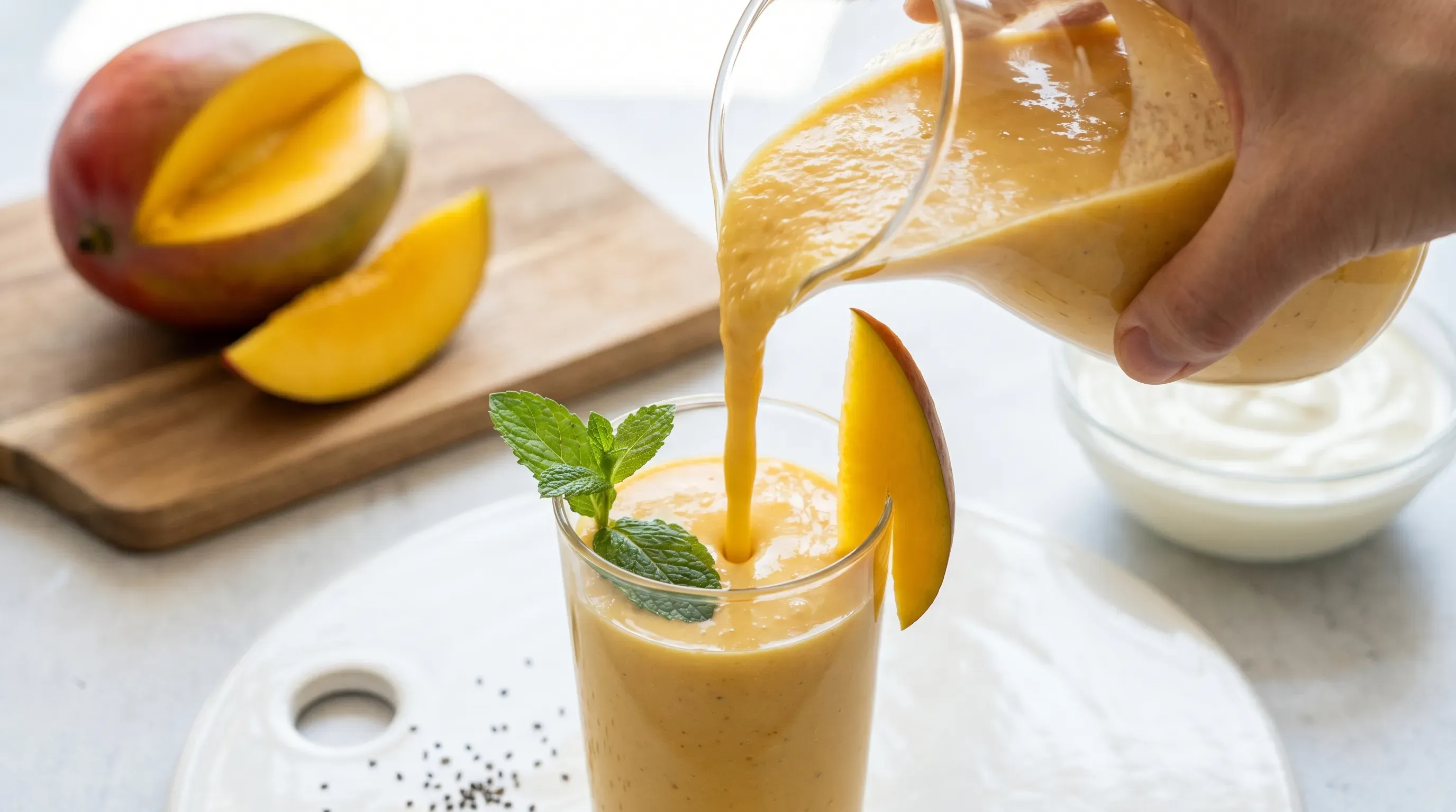 Mango-Joghurt-Drink – histaminarm & vegetarisch