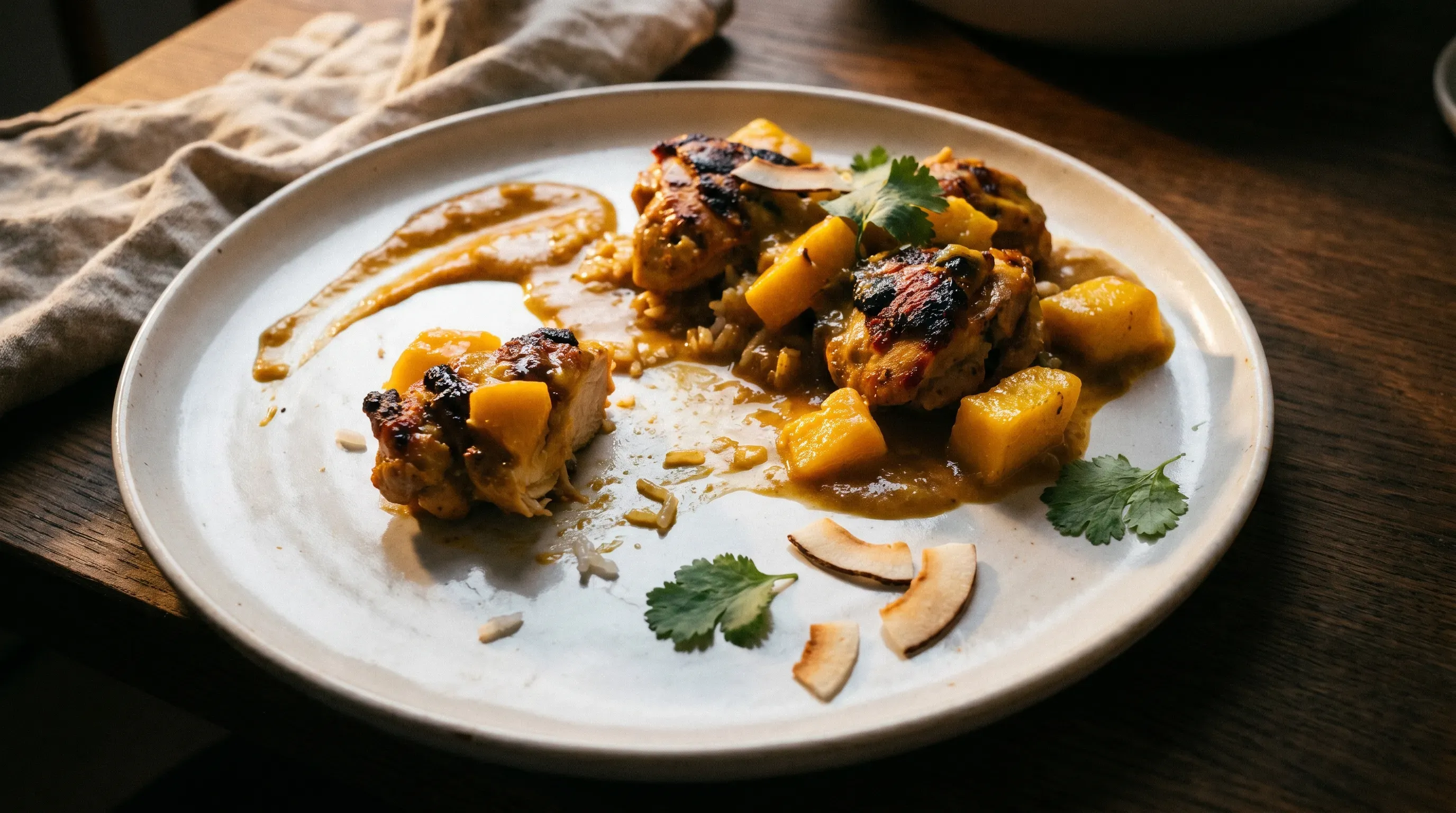 Mango-Kokos-Hähnchen-Pfanne