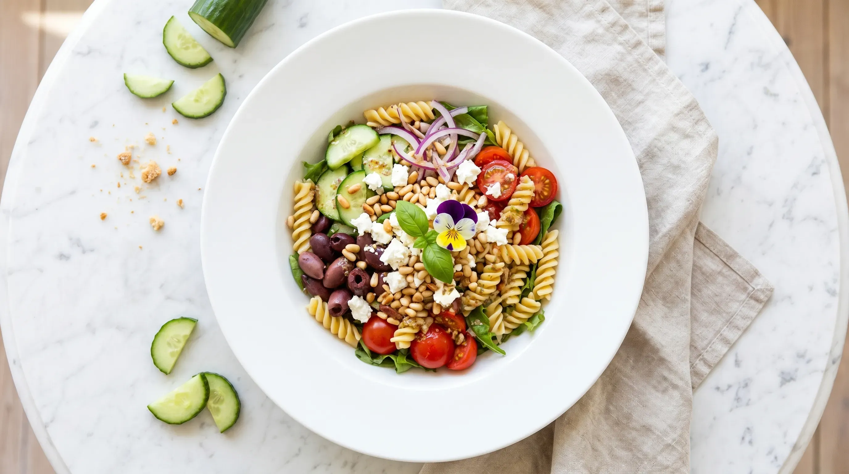 Mediterraner Pasta Salat