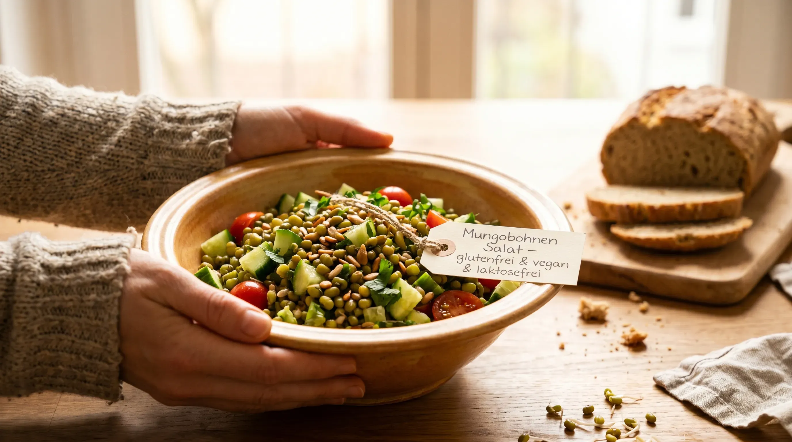 Mungobohnen Salat – glutenfrei & vegan & laktosefrei