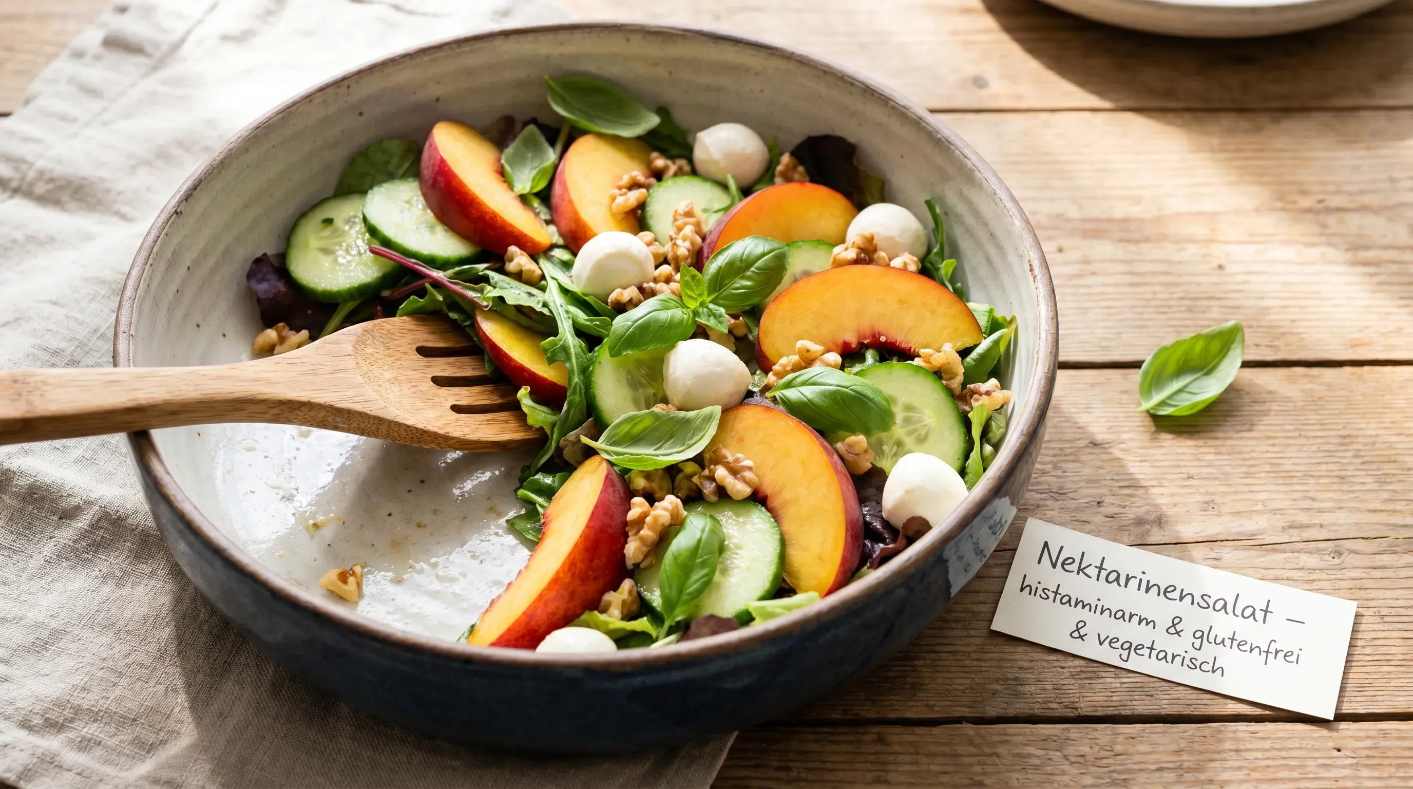 Nektarinensalat – histaminarm & glutenfrei & vegetarisch