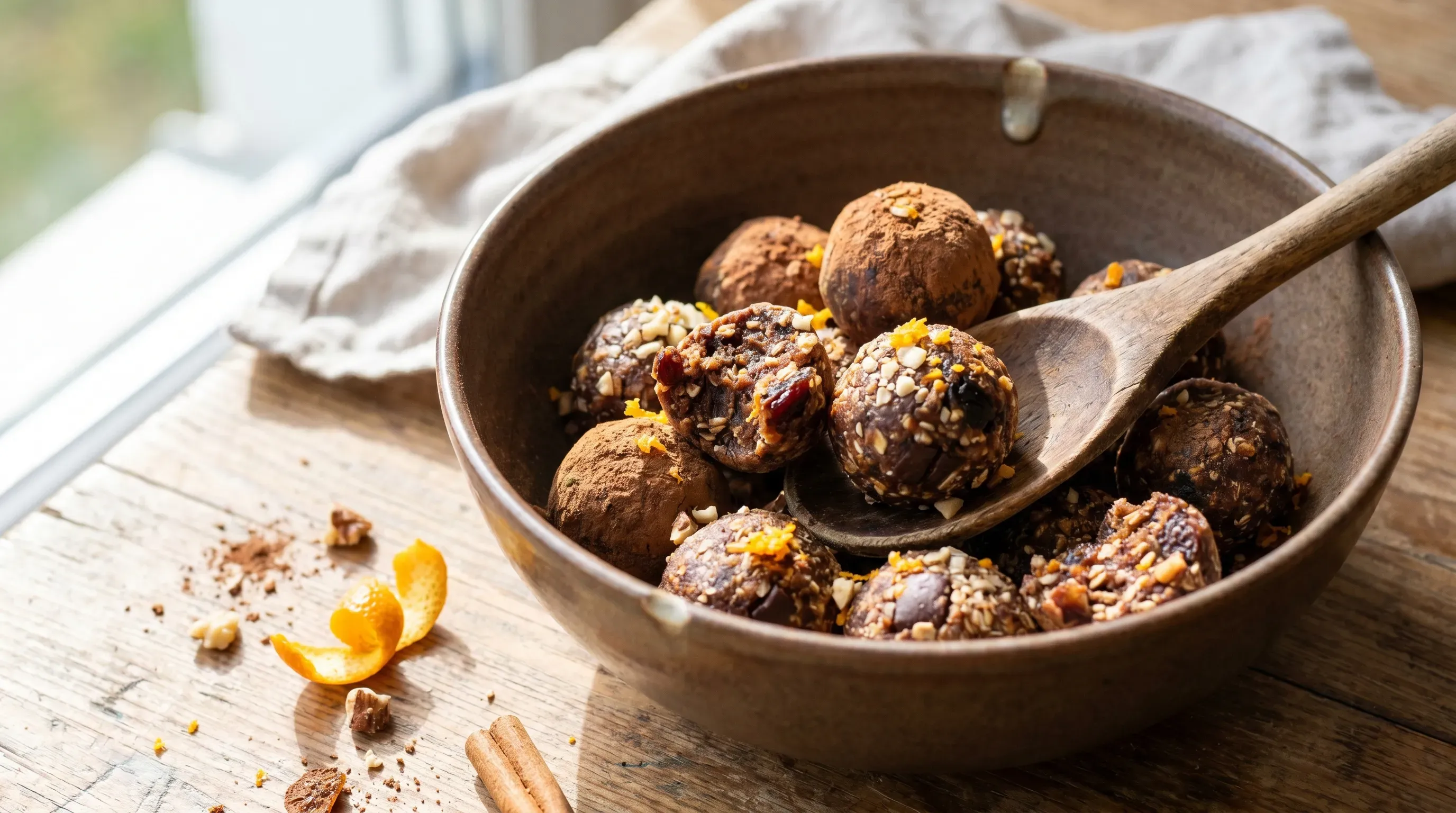 Orangen-Zimt-Schoko Energyballs