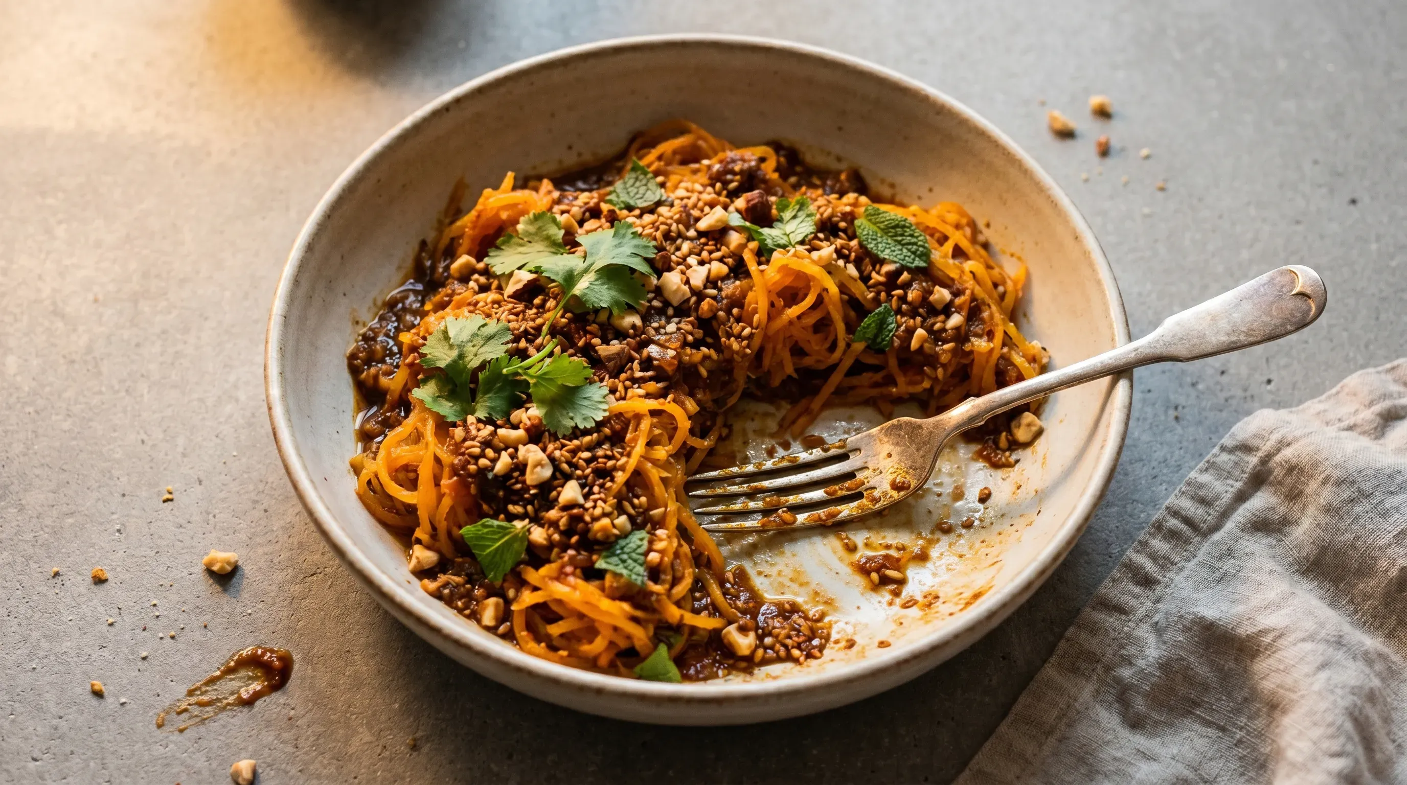 Orientalische Kürbisspaghetti
