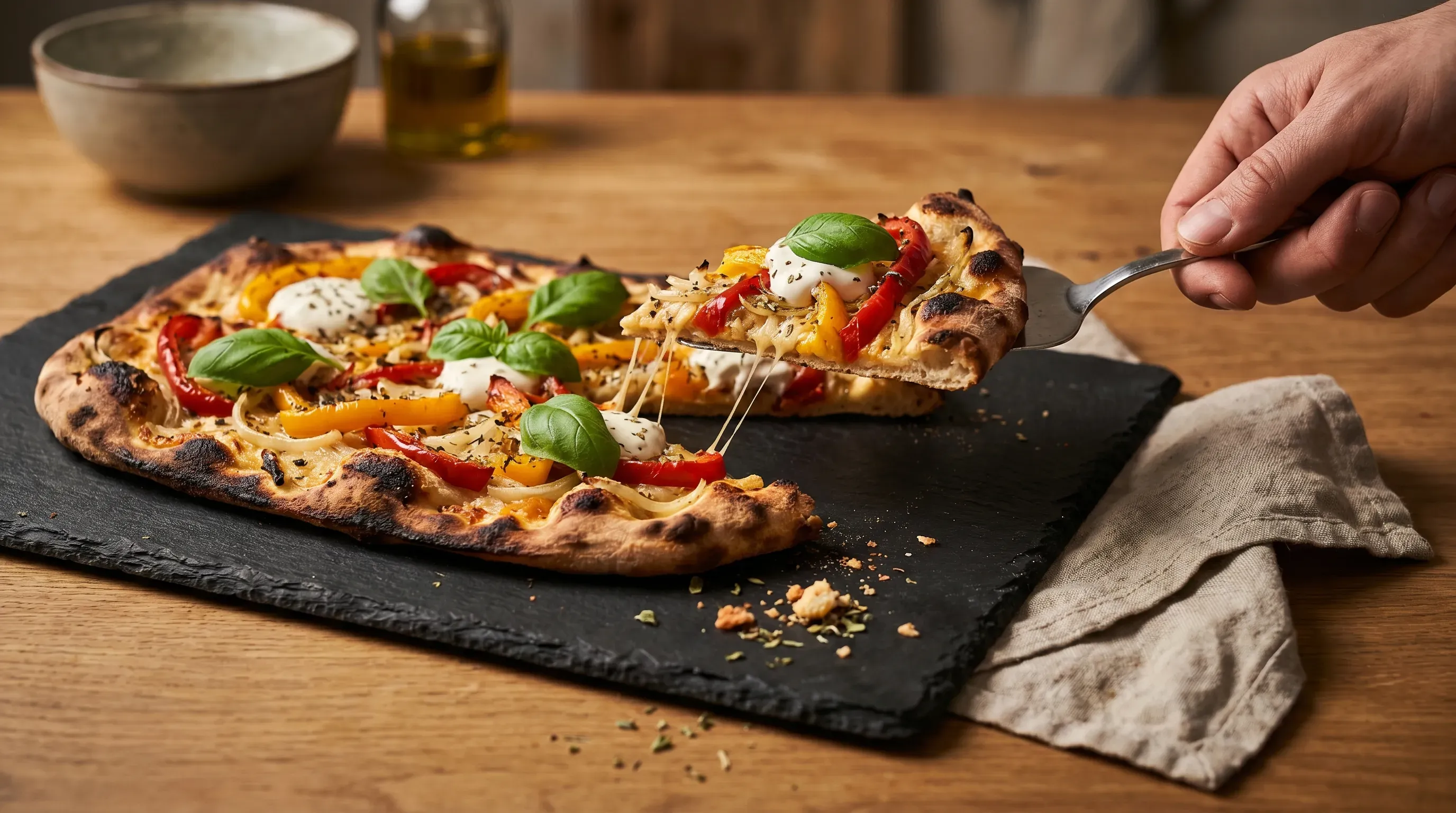 Paprika-Flammkuchen – vegetarisch & histaminarm