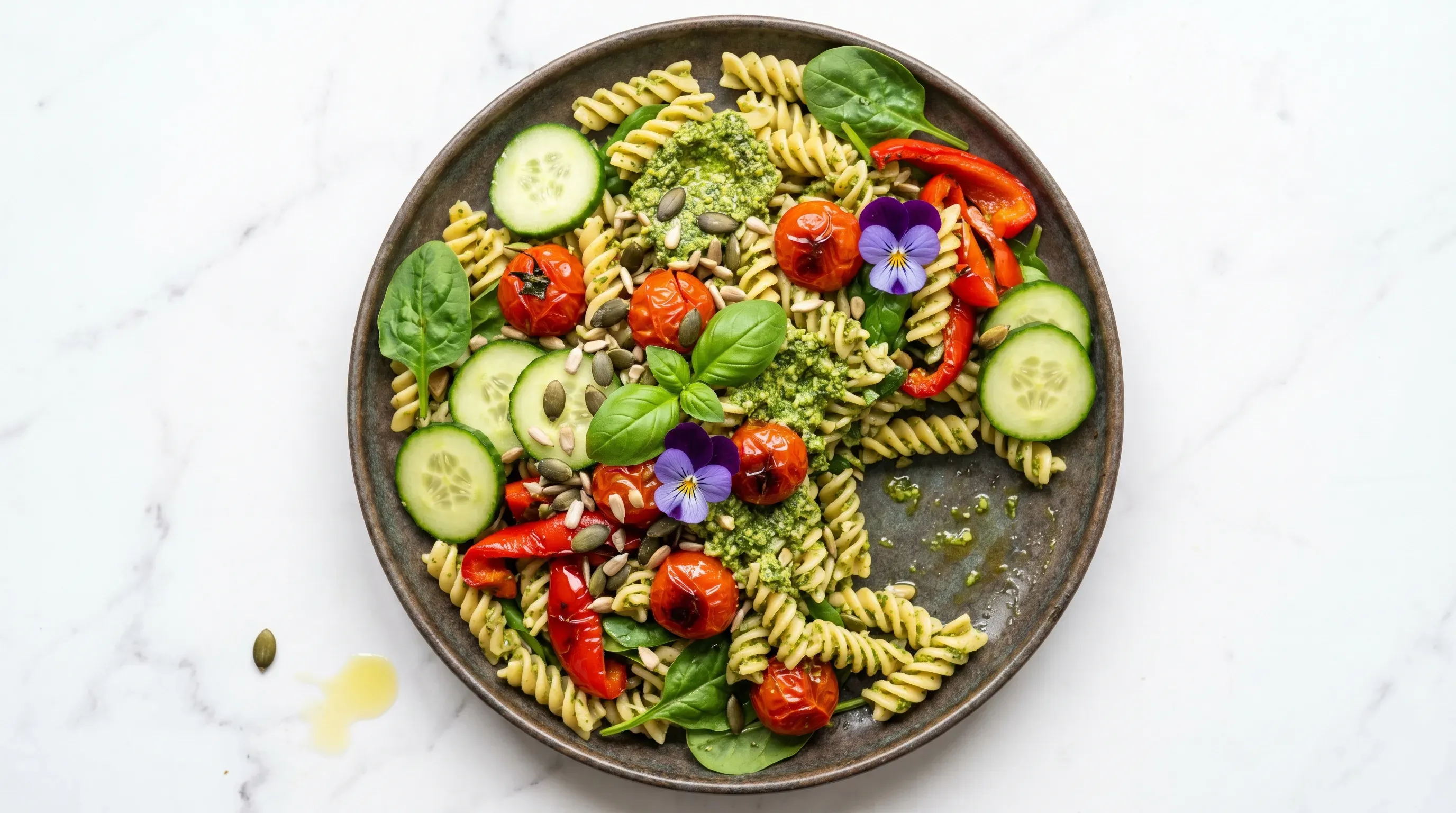 Pesto-Pasta-Salat – glutenfrei & vegan & histaminarm