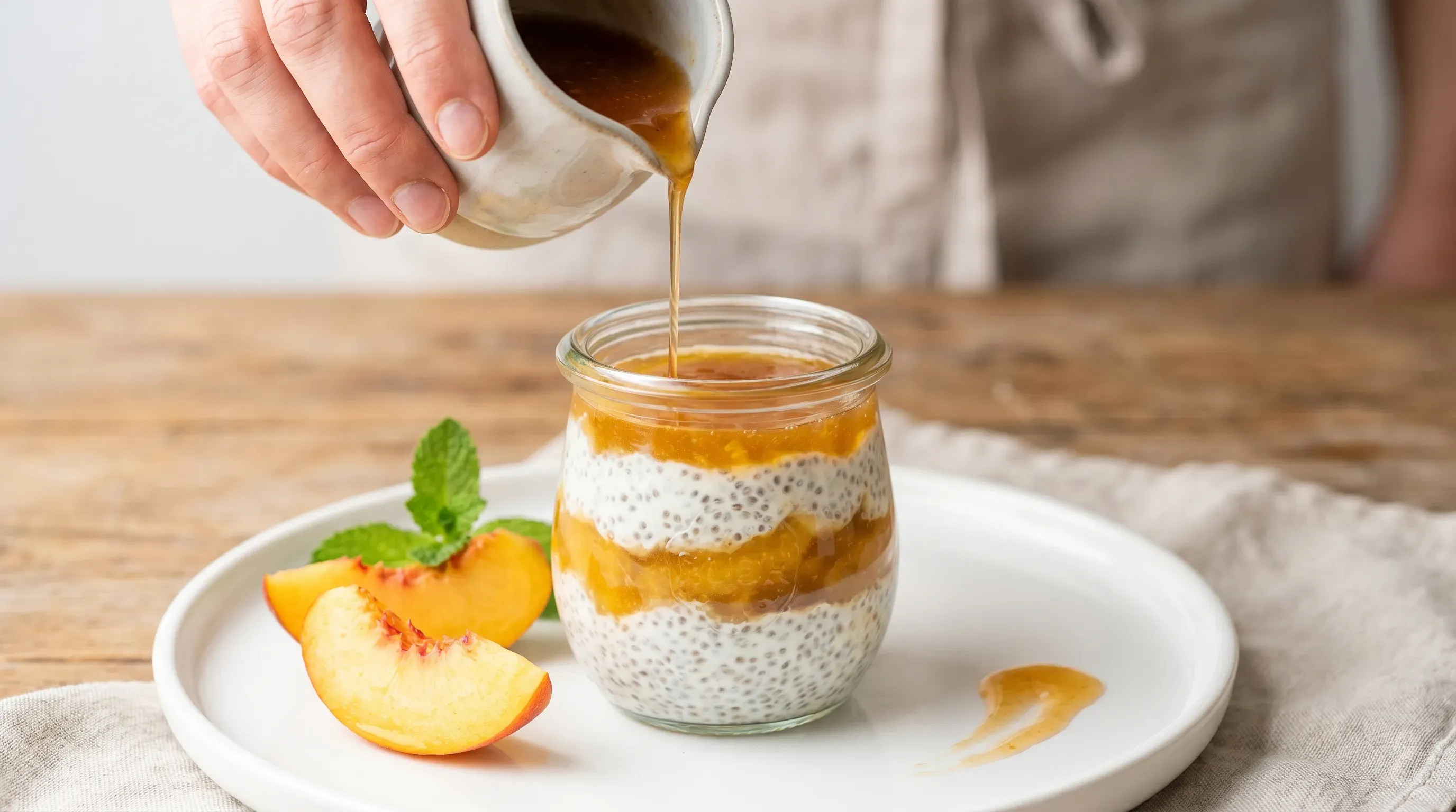 Pfirsich Chia Pudding