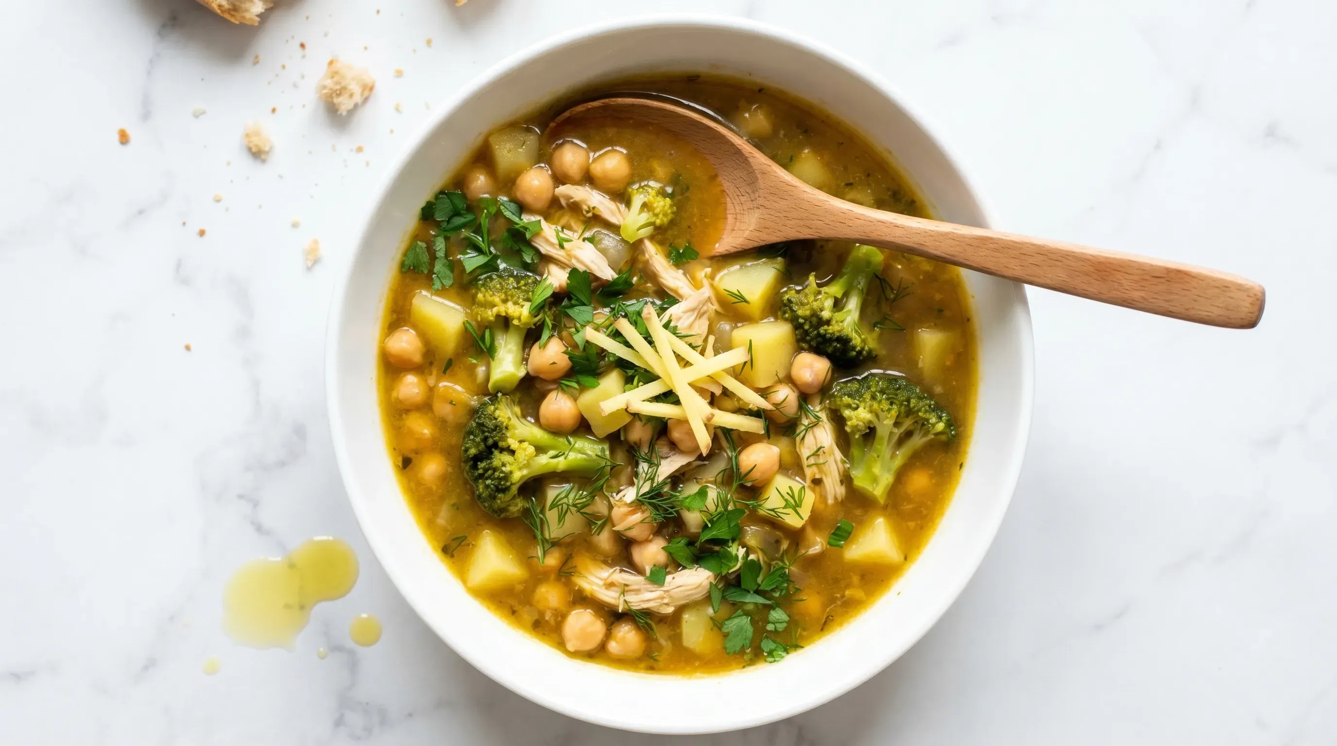 Power-Suppe mit Brokkoli und Ingwer