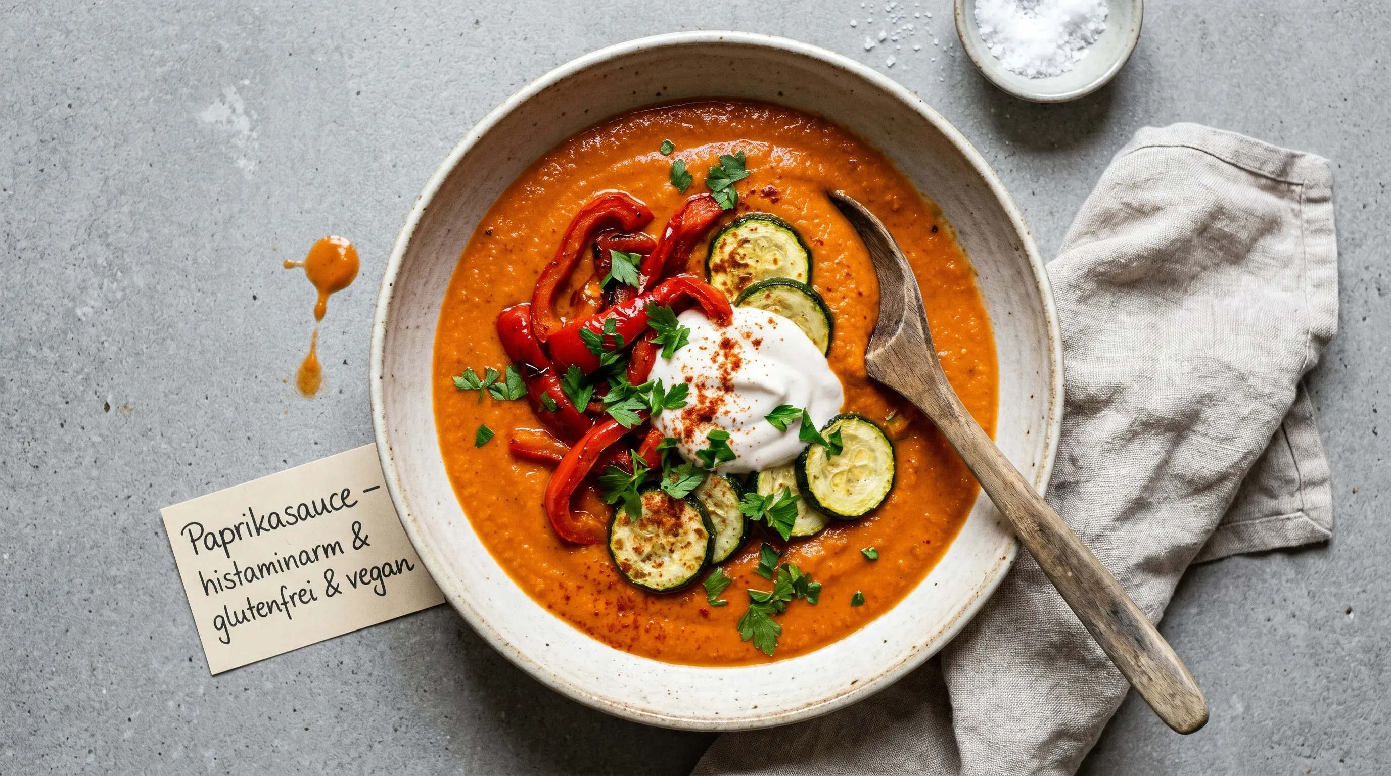 Paprikasauce – histaminarm & glutenfrei & vegan