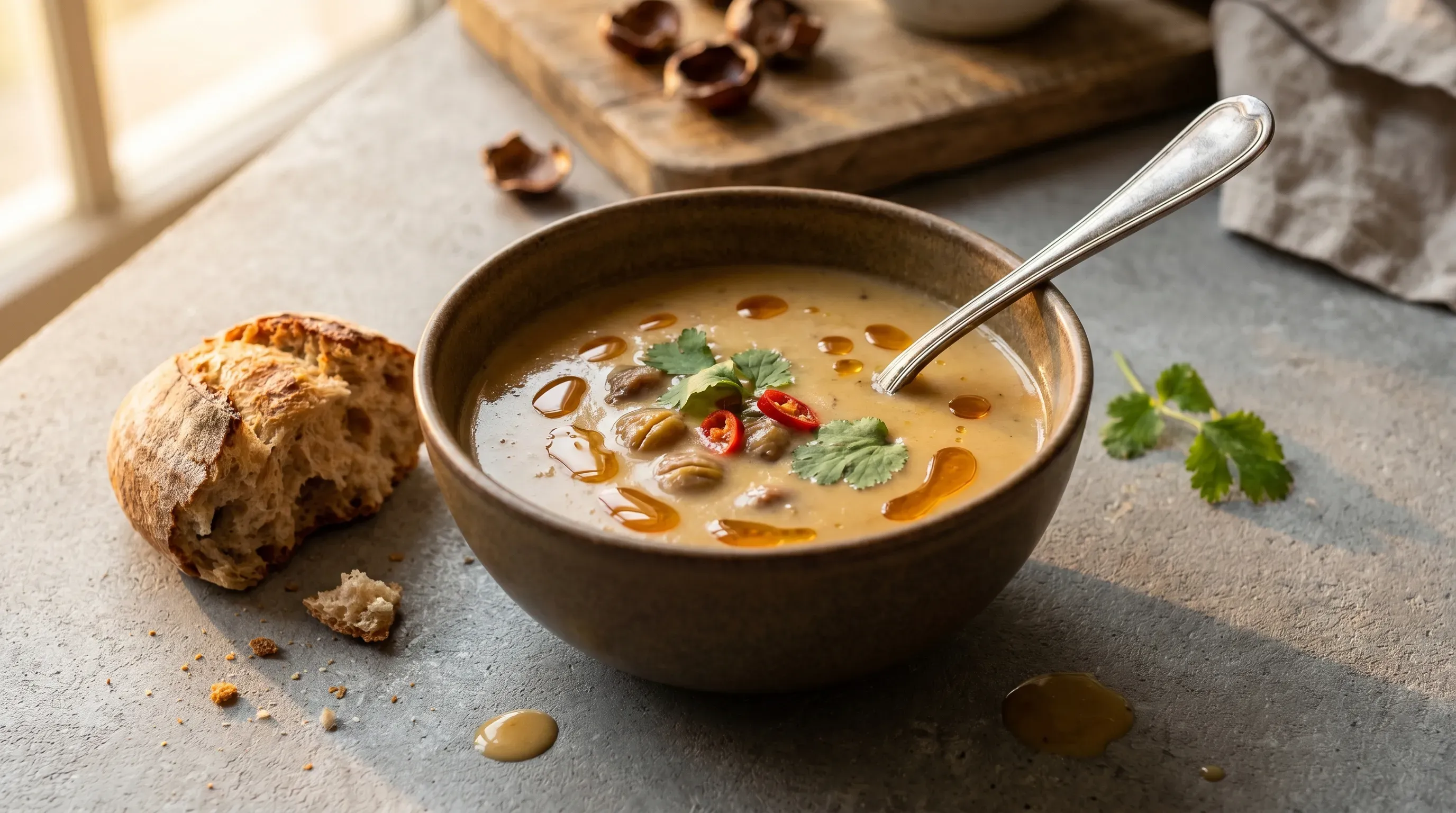 Thai-Kokossuppe mit Maronen