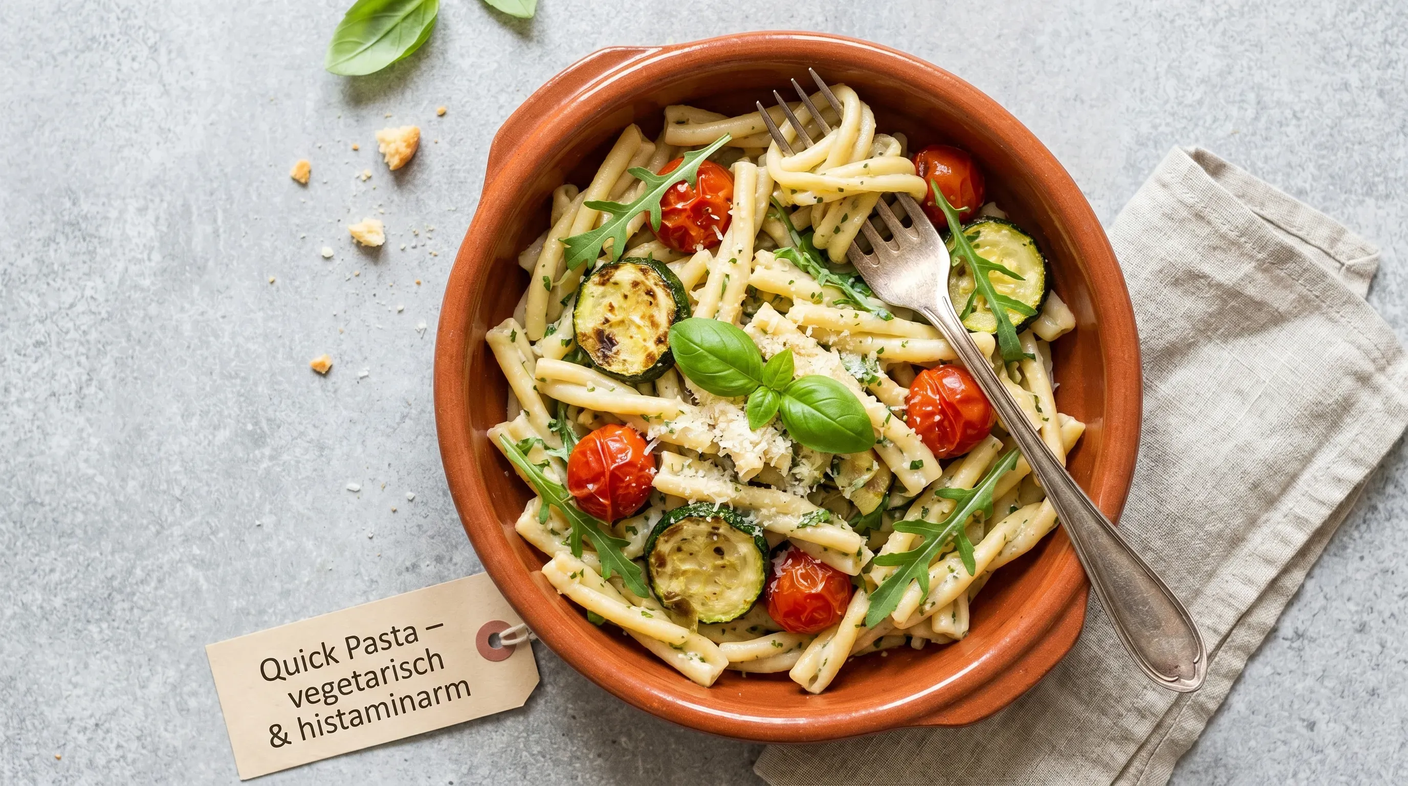 Quick Pasta – vegetarisch & histaminarm