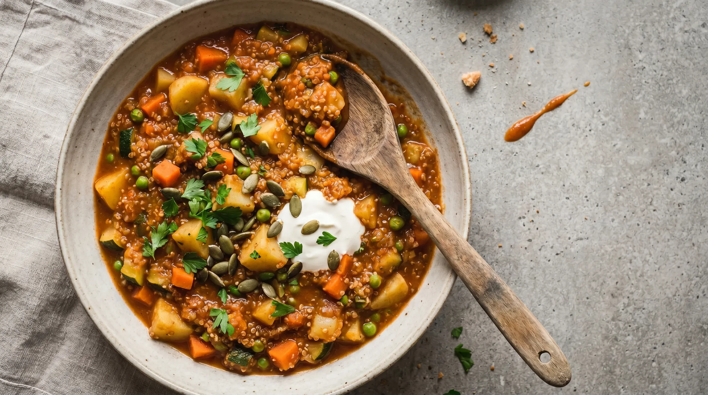 Quinoa Kartoffel Gemüse Pfanne