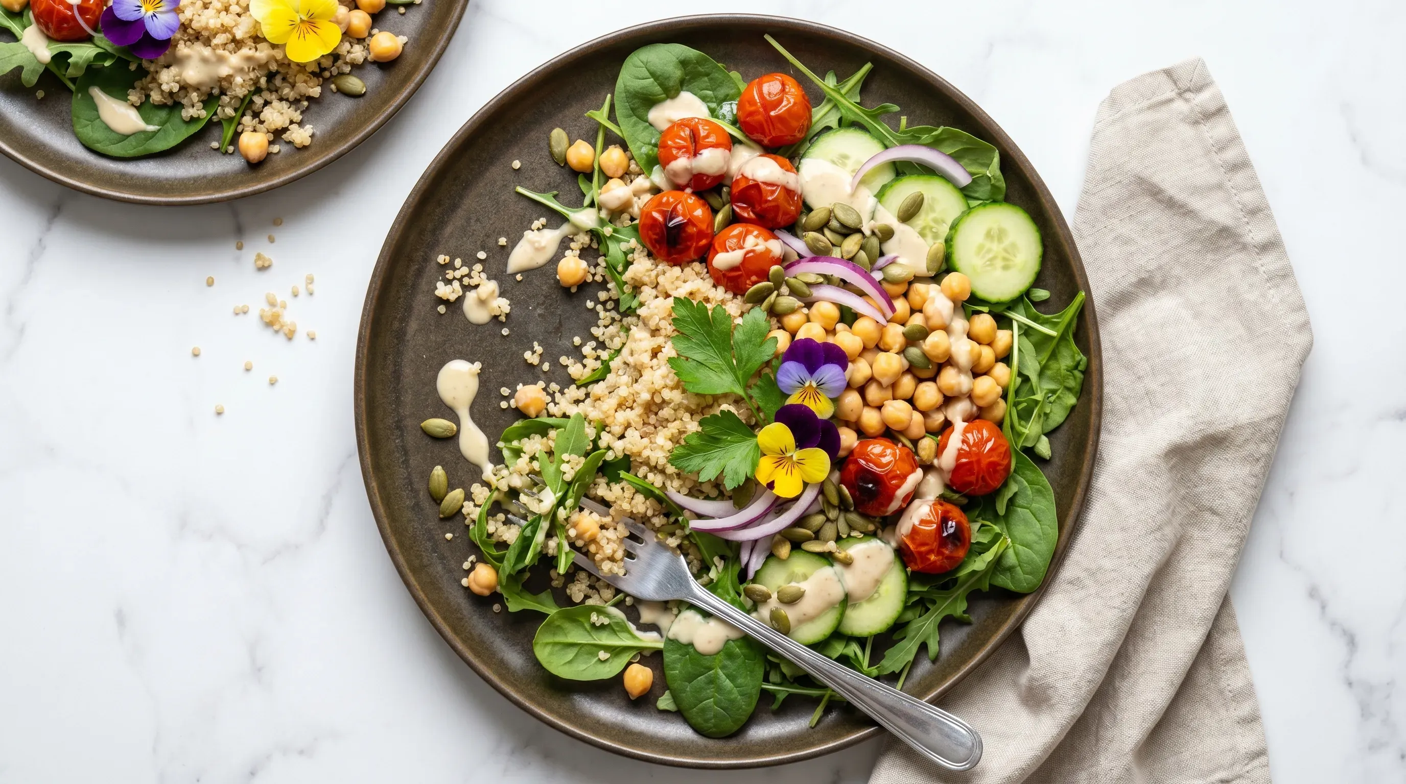 Quinoa Kichererbsen Salat
