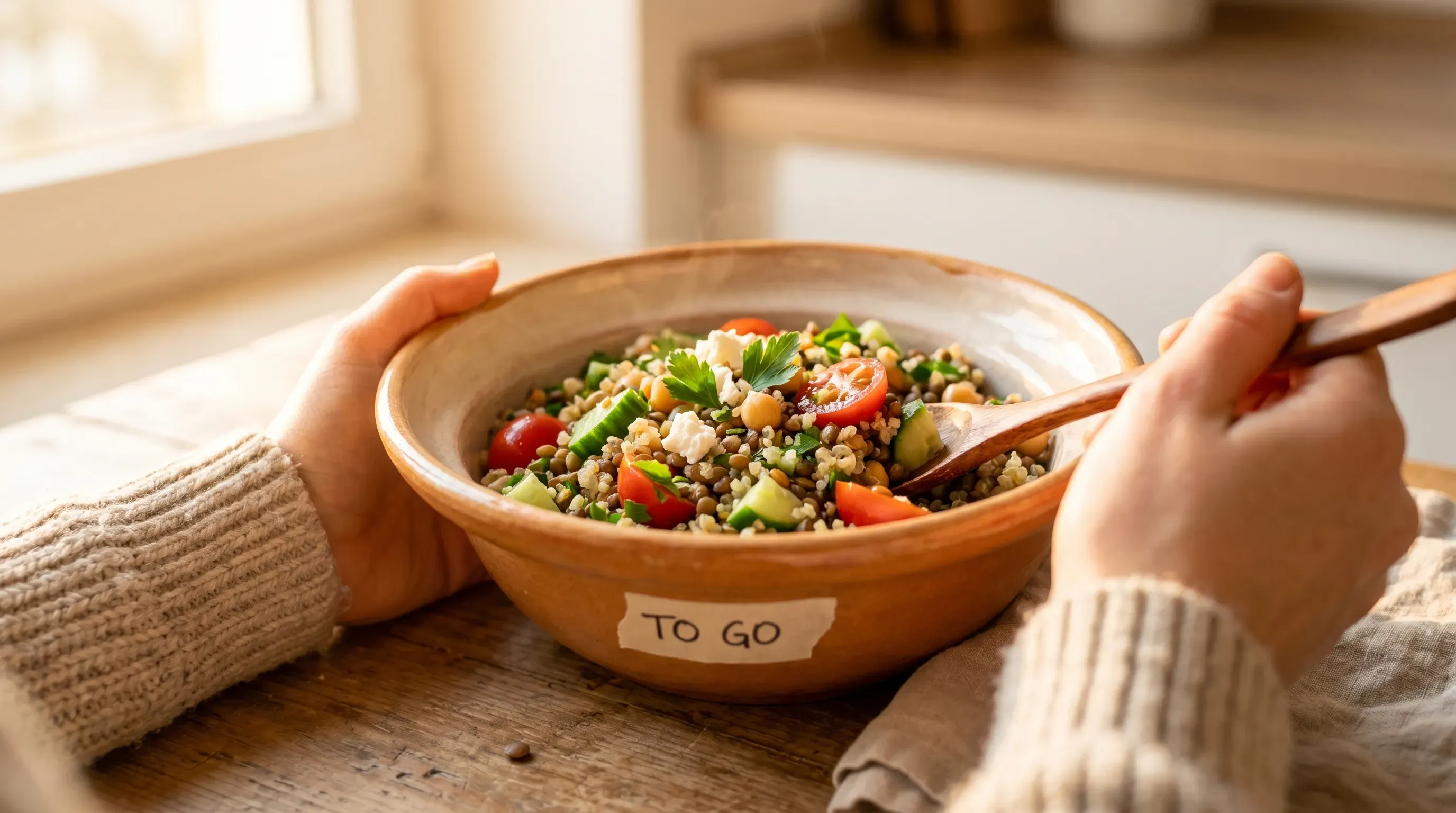 Quinoa Linsen Kichererbsen Salat TO GO