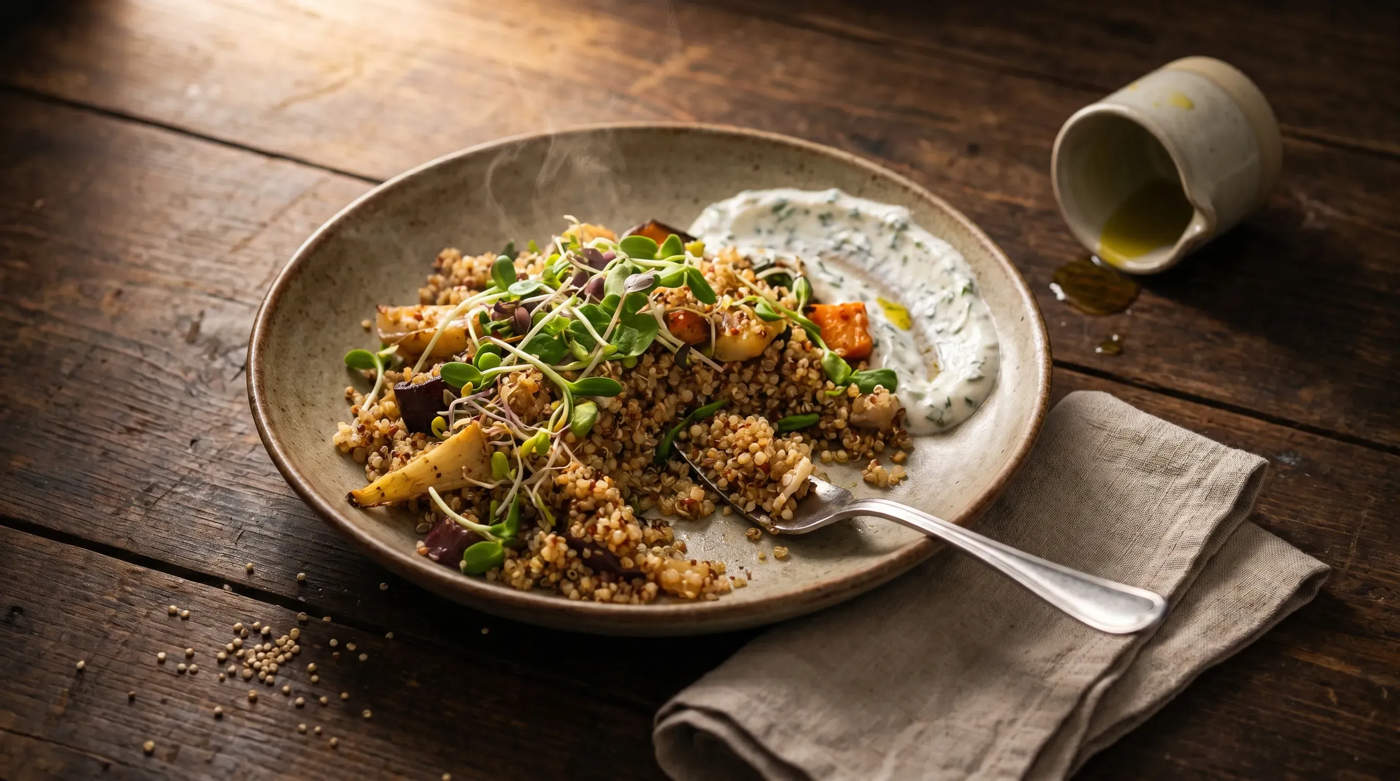 Quinoa mit Sprossen