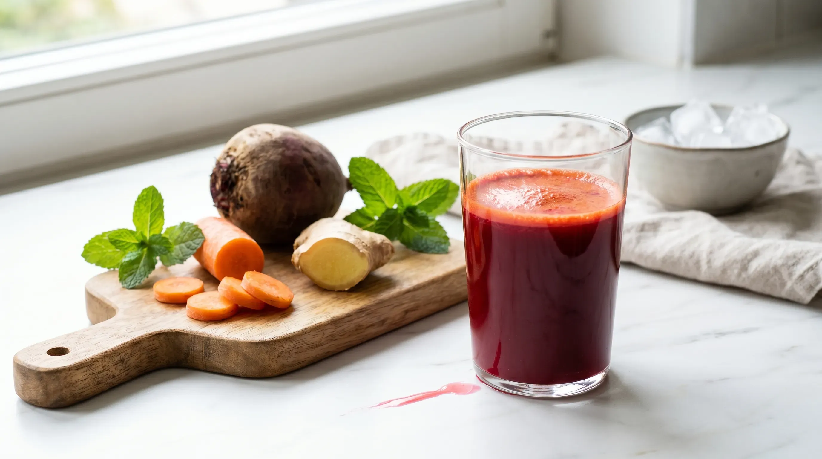 Rote Bete Ingwer Karotten Saft