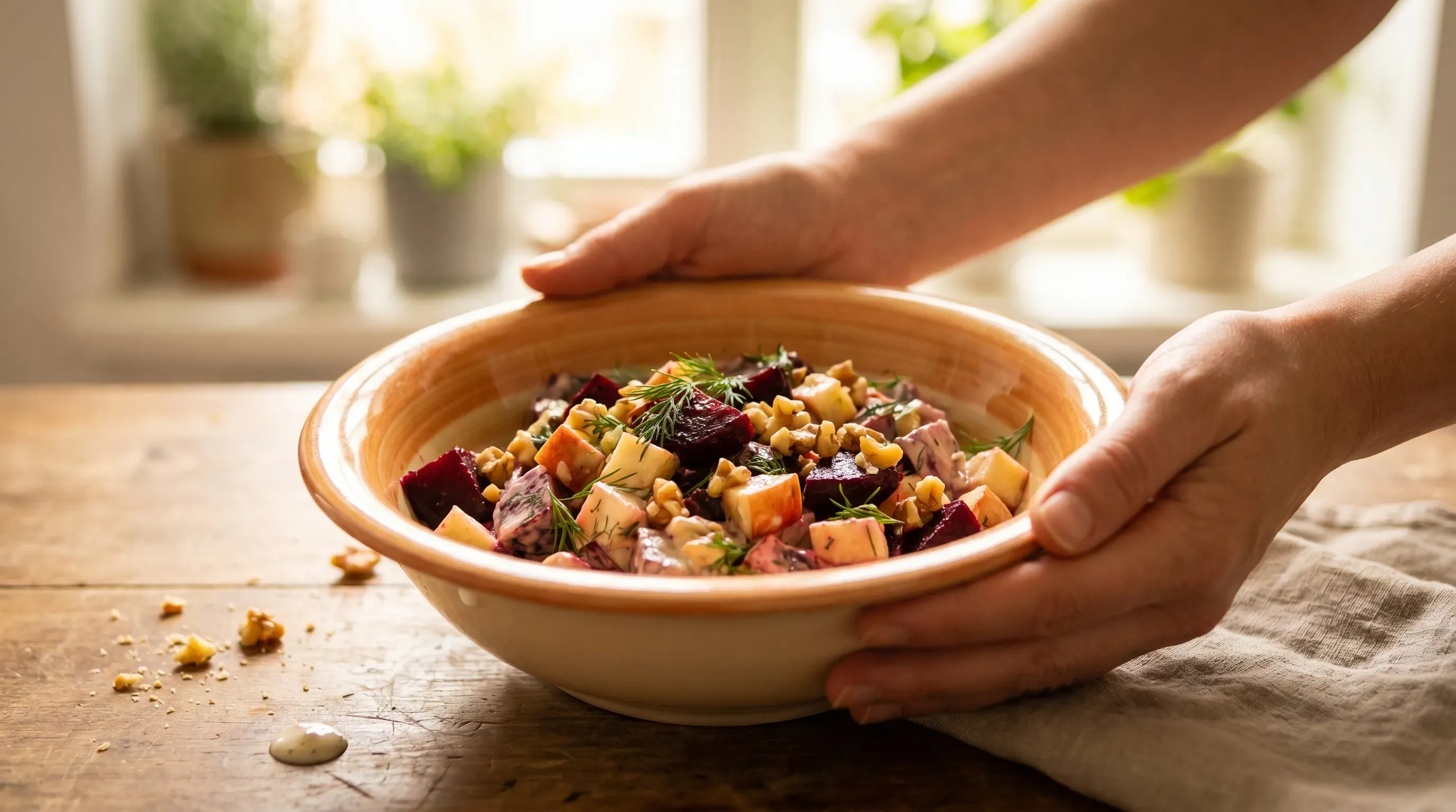 Rote-Bete-Salat mit Apfelsahne
