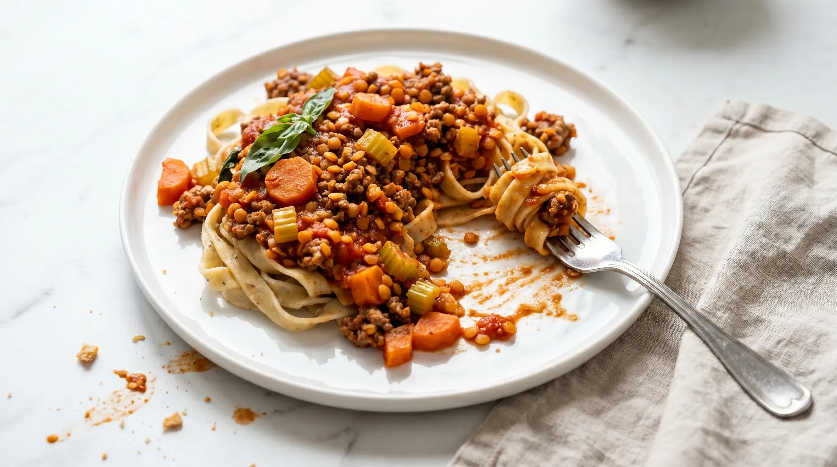 Rote Linzen Bolognese
