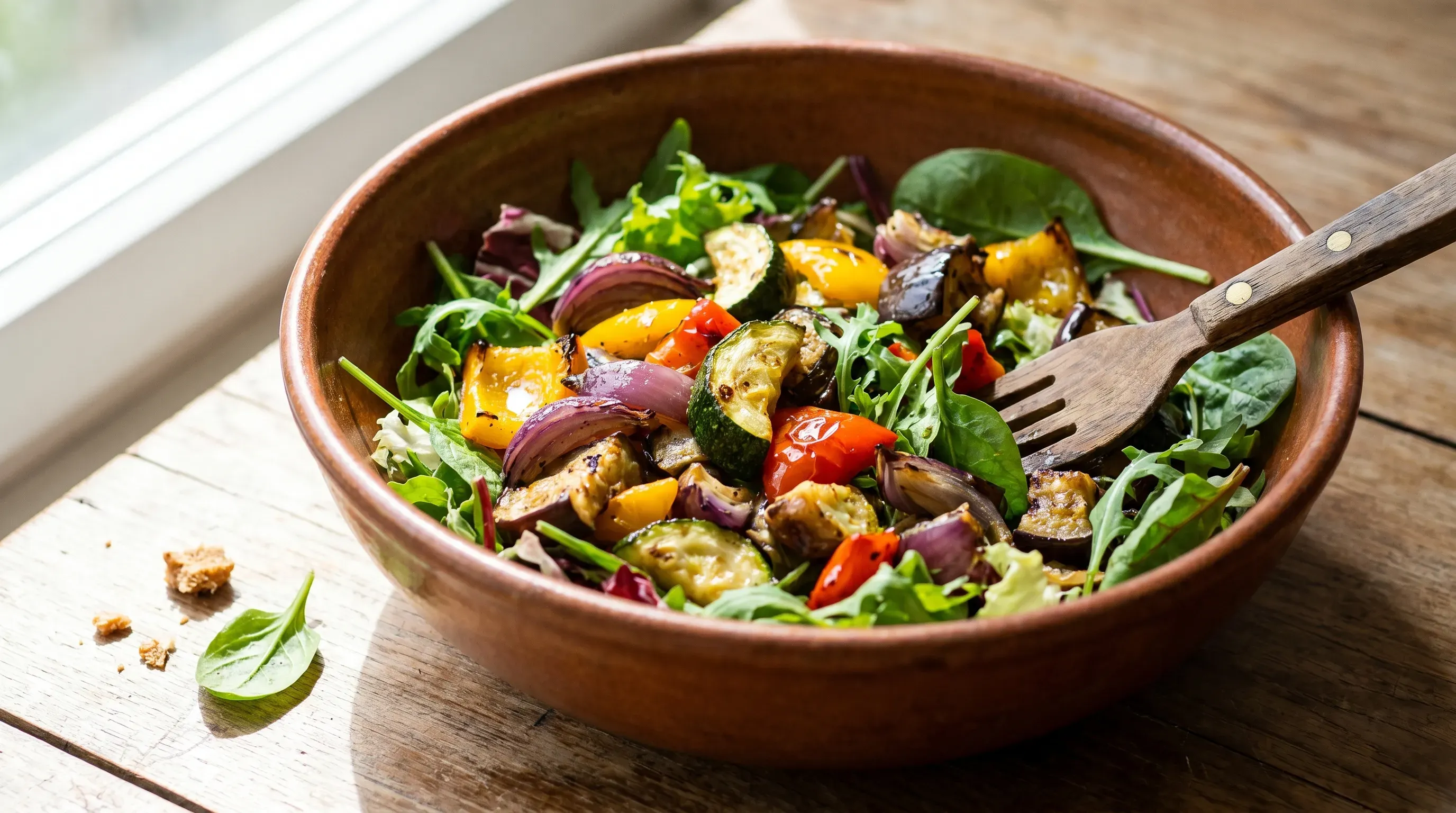 Salat mit geröstetem Gemüse