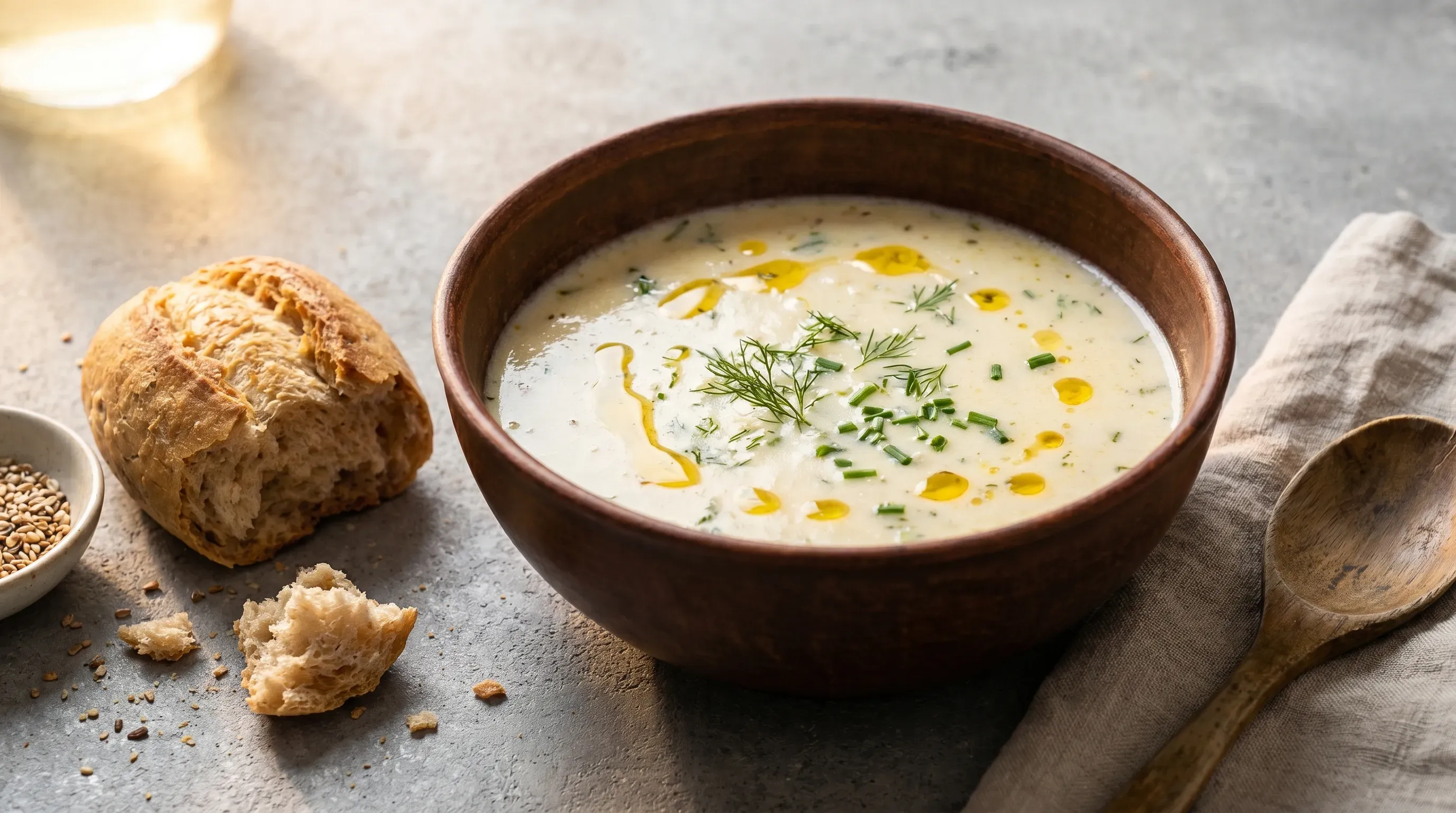 Schafskäse-Suppe – histaminarm & glutenfrei & vegetarisch