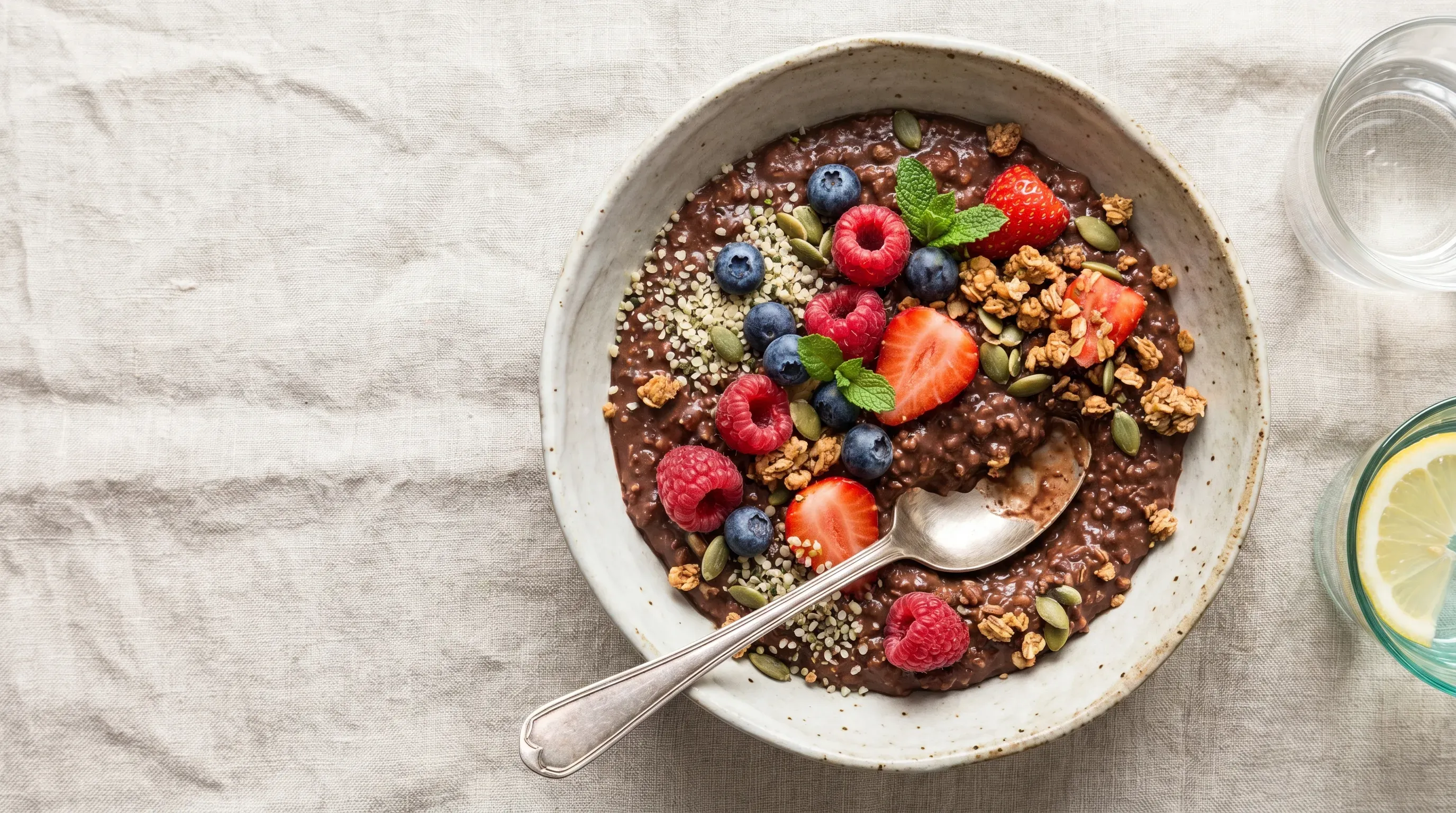 Schokoladiges Beeren Porridge
