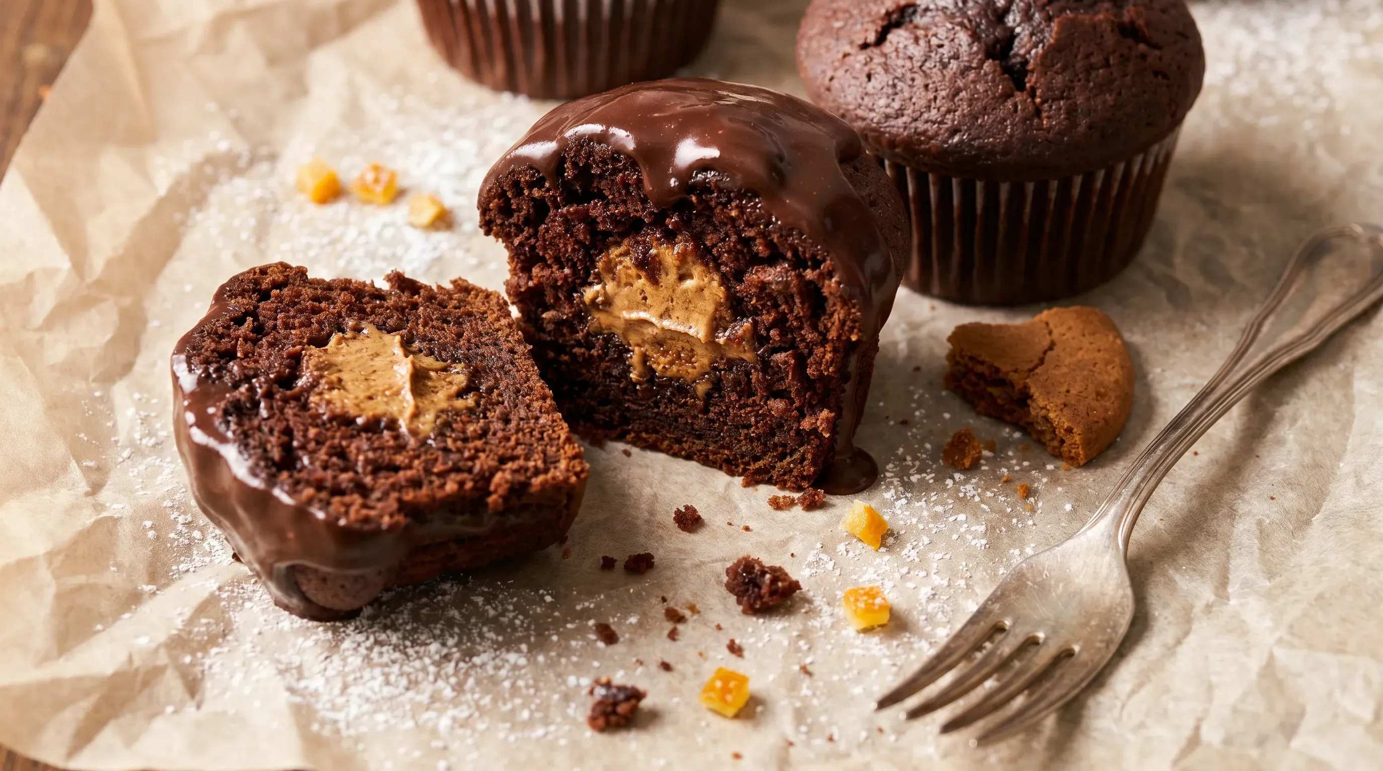 Schokomuffins mit Lebkuchen