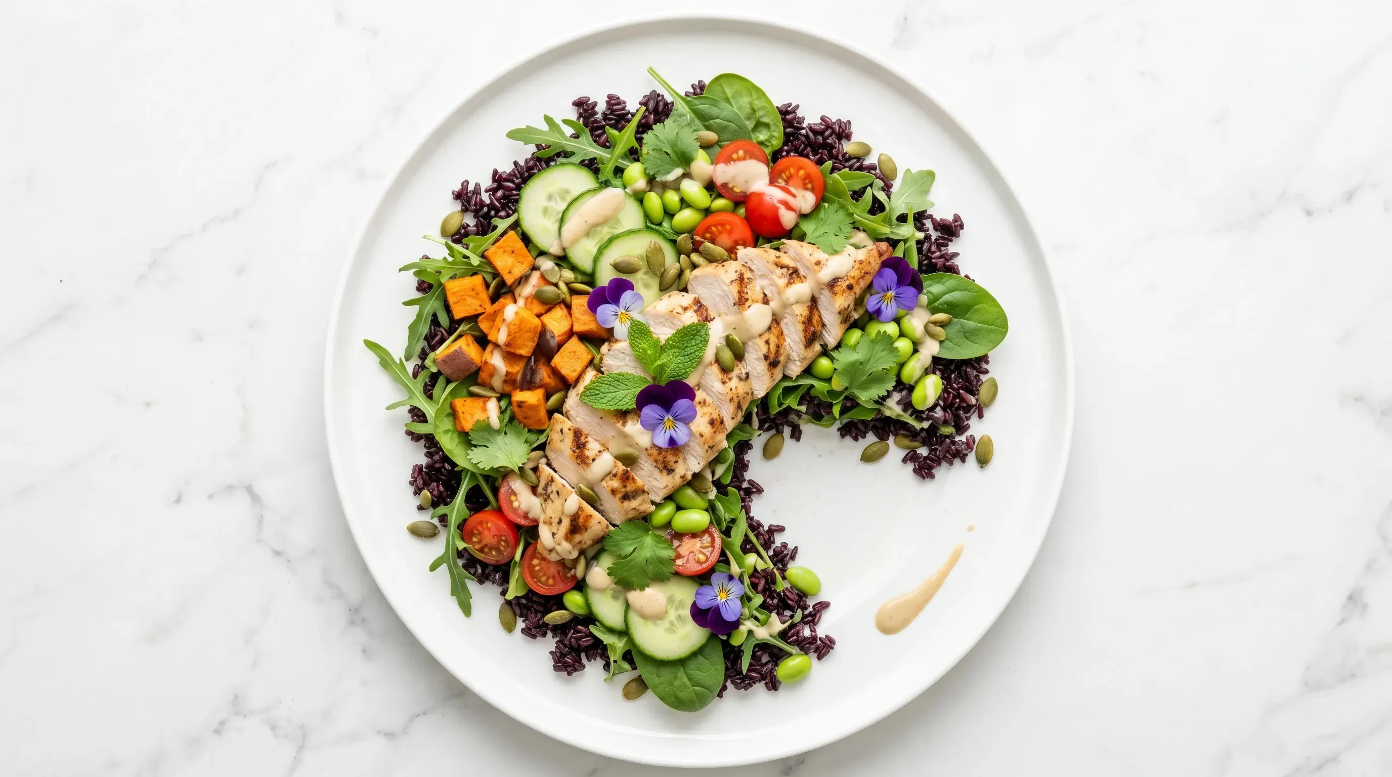 Schwarzer-Reis-Salat mit Hähnchen
