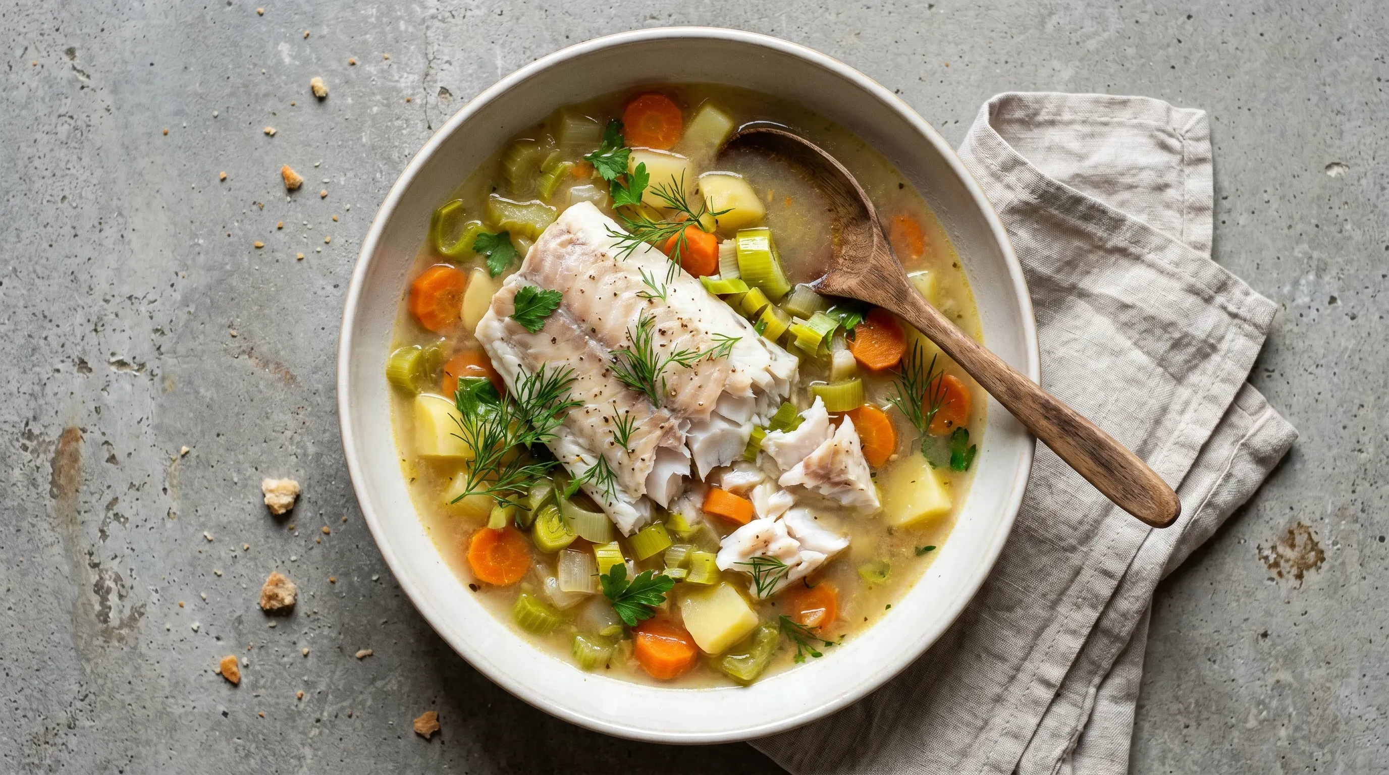 Gedünstetes Seelachsfilet mit Gemüsebett