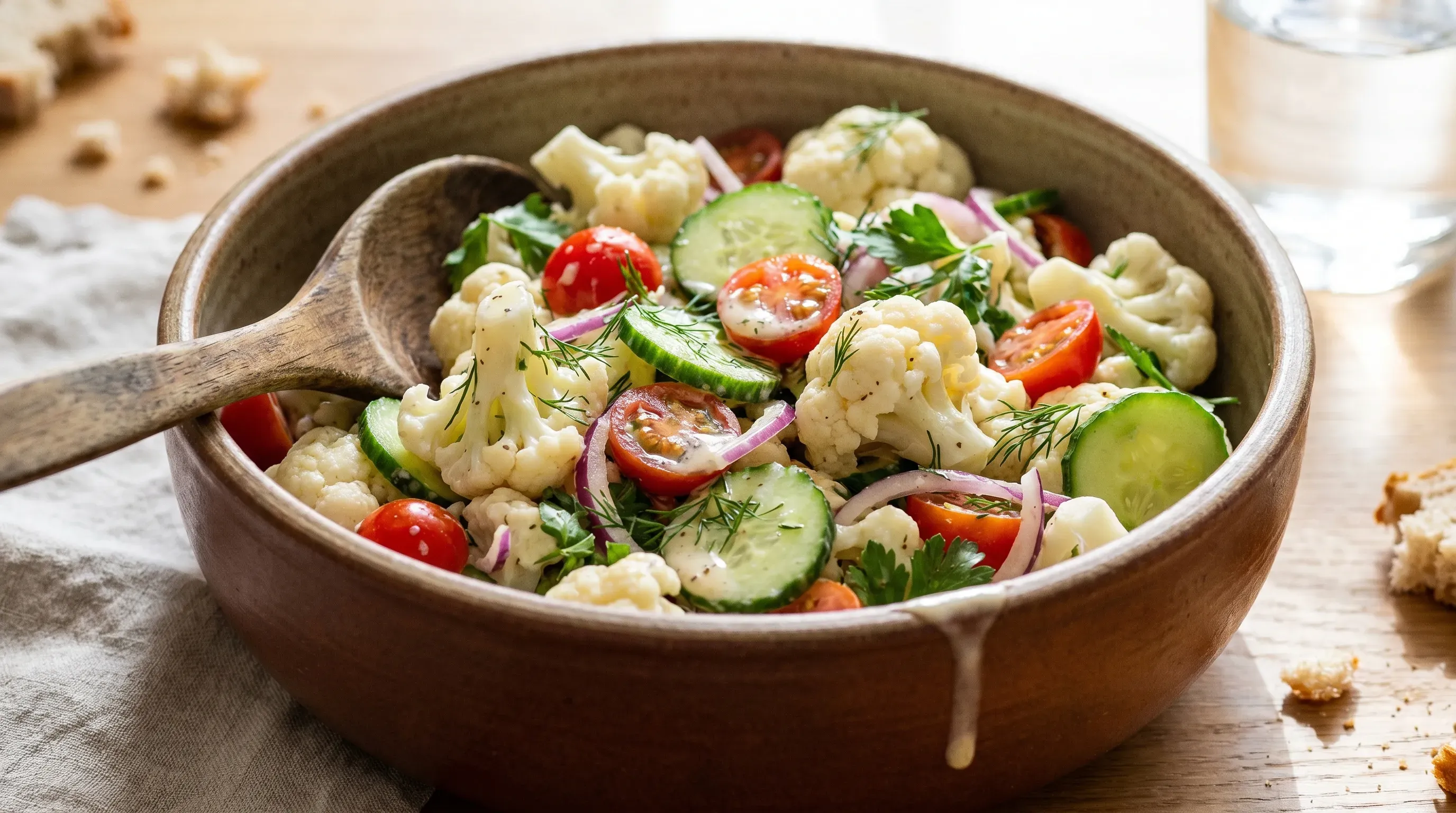 Sommerlicher Blumenkohlsalat