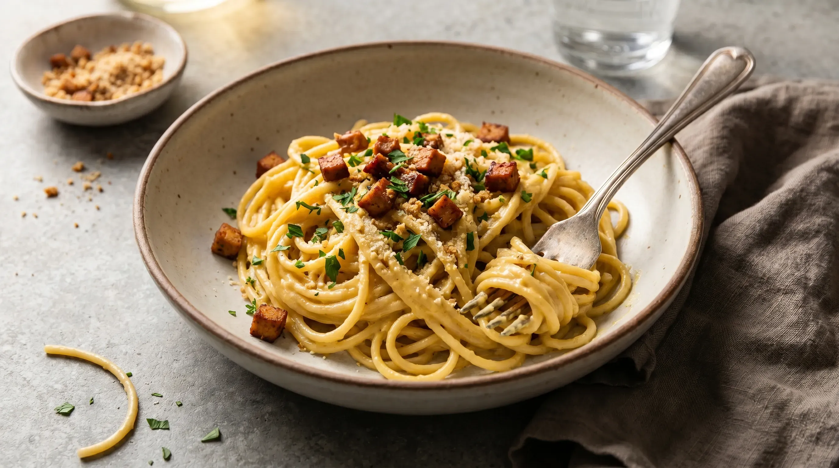 Spaghetti Carbonara – histaminarm & vegan