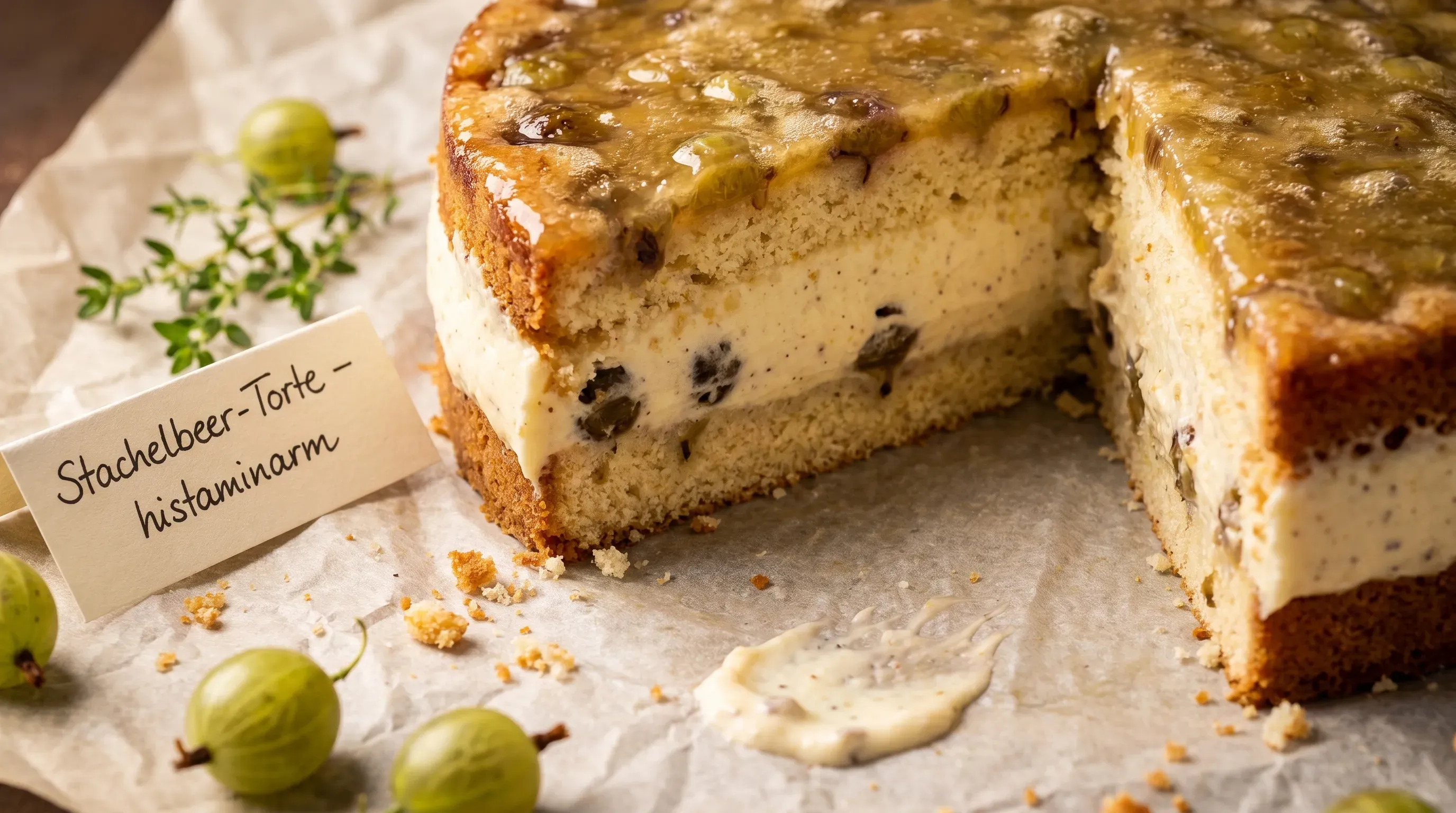 Stachelbeer-Torte – histaminarm