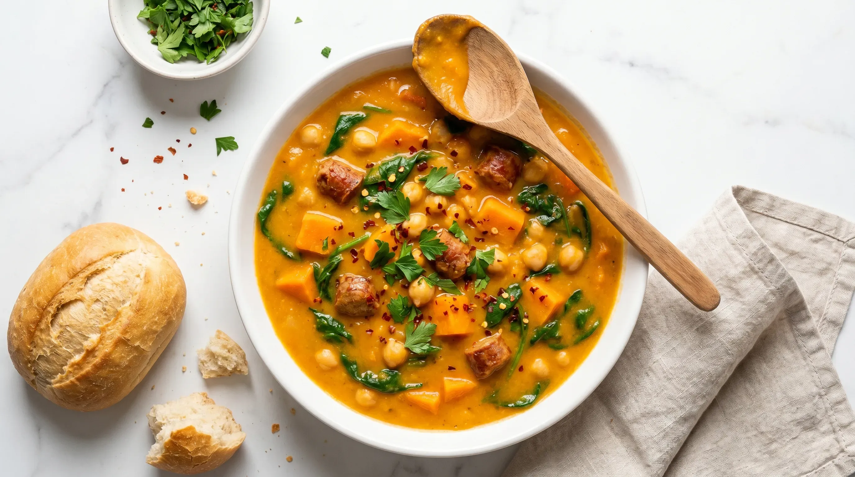 Cremige Süßkartoffel-Suppe