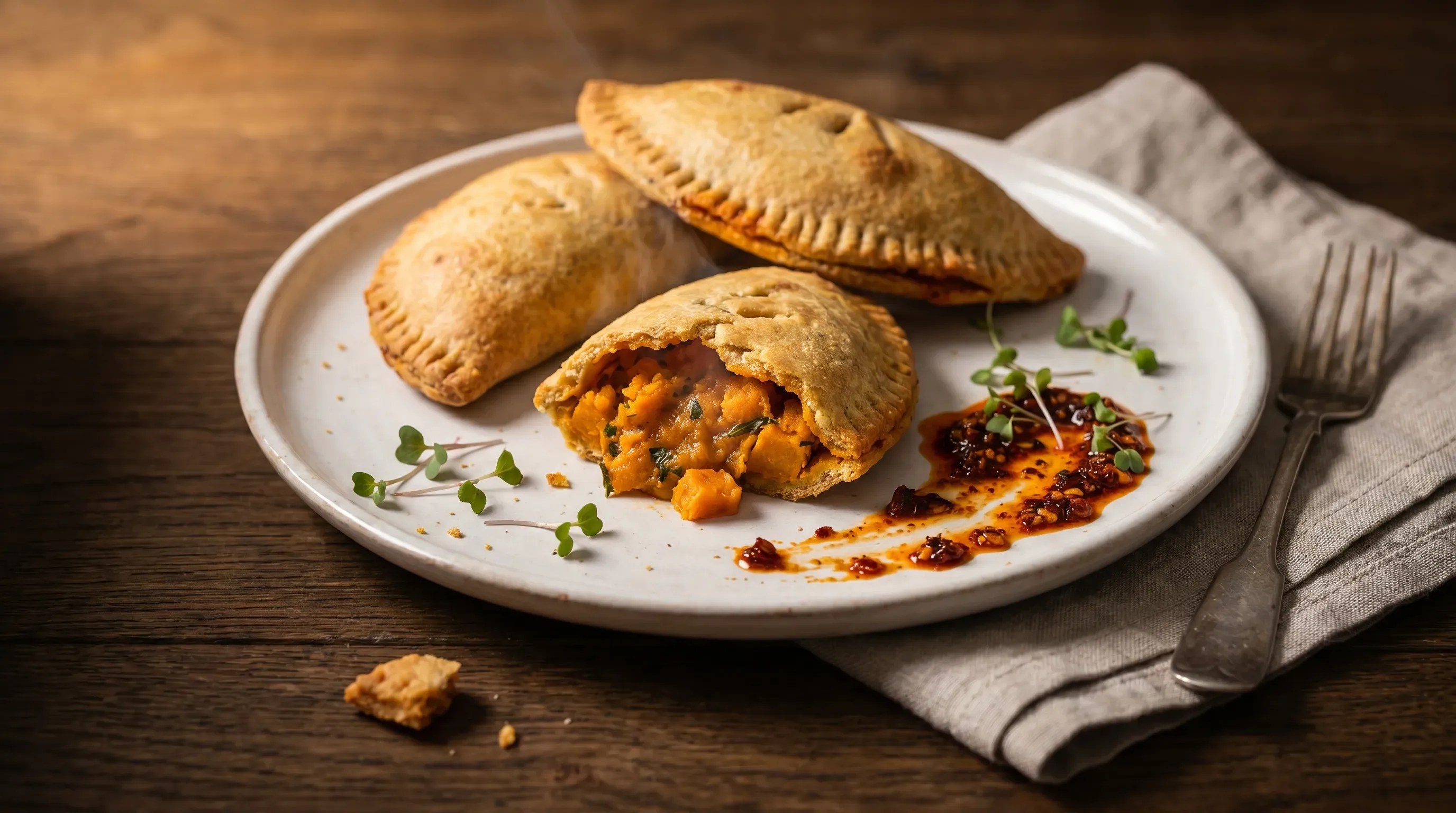 Süsskartoffel Tofu Pockets