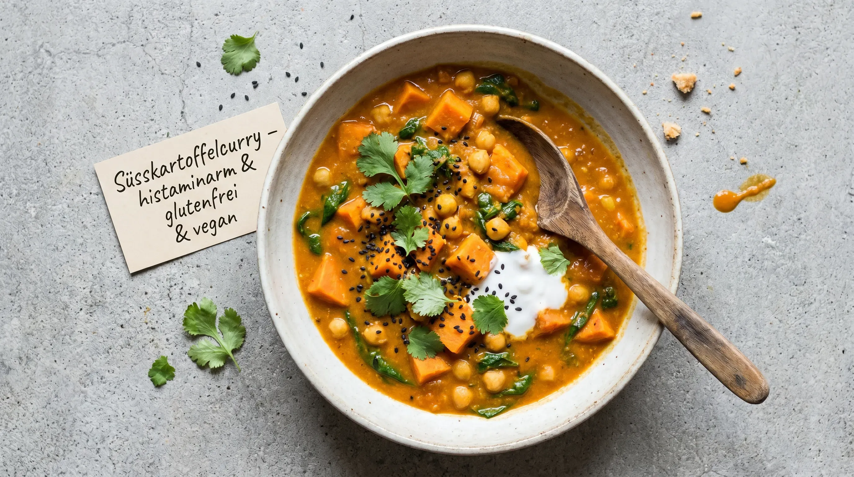 Süsskartoffelcurry – histaminarm & glutenfrei & vegan