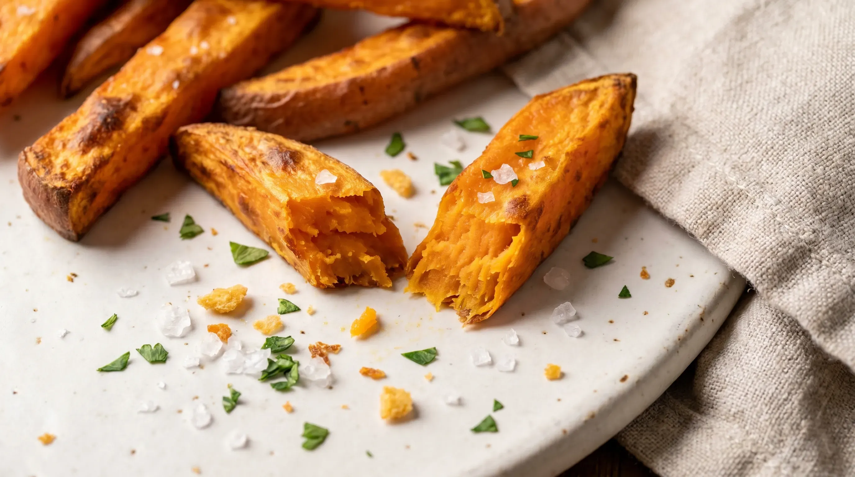 Süßkartoffel-Pommes aus dem Ofen