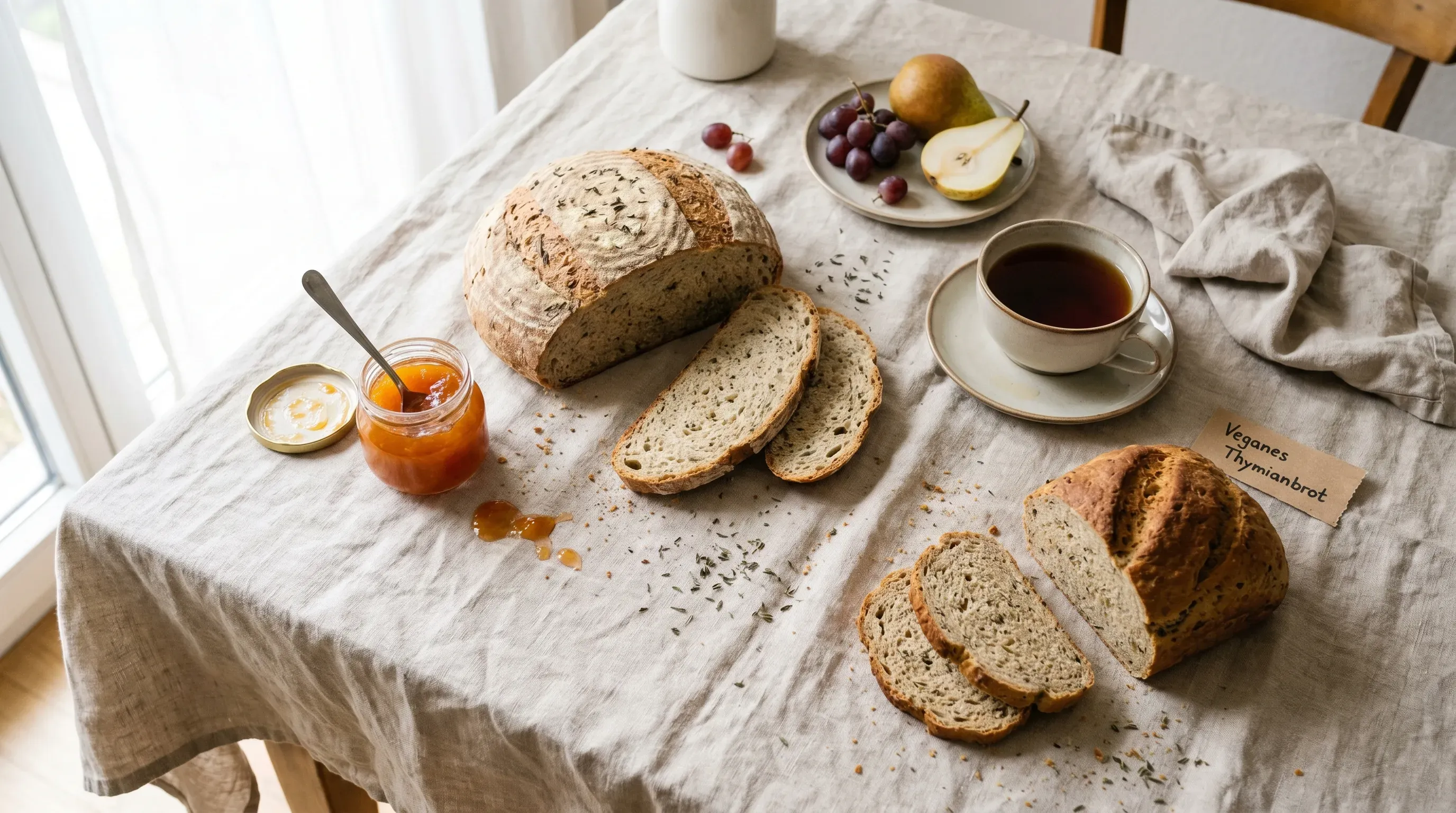 Thymianbrot (inkl. veganer Variante)