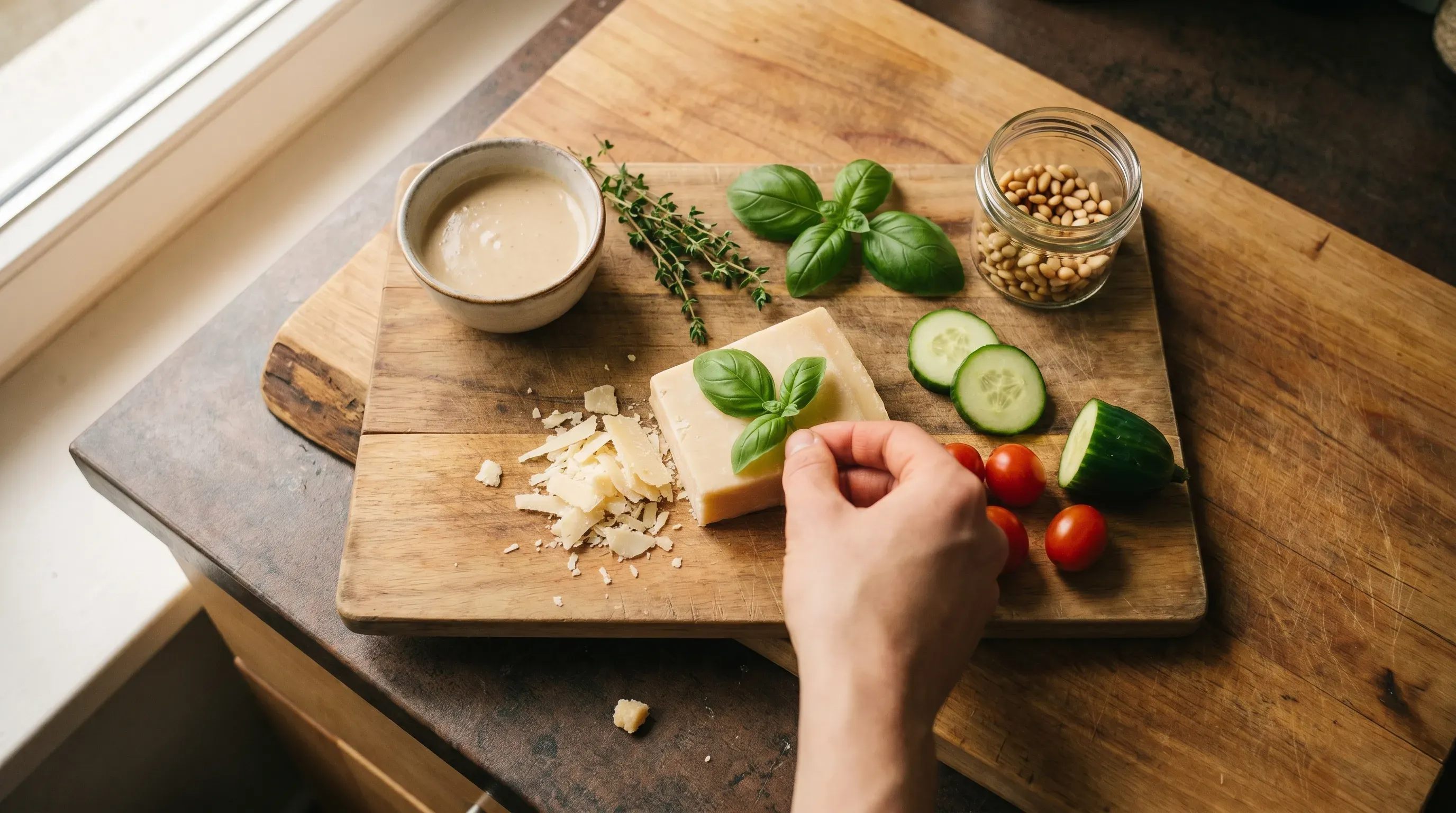 Veganer Käse - Parmesan ohne Hefeflocken
