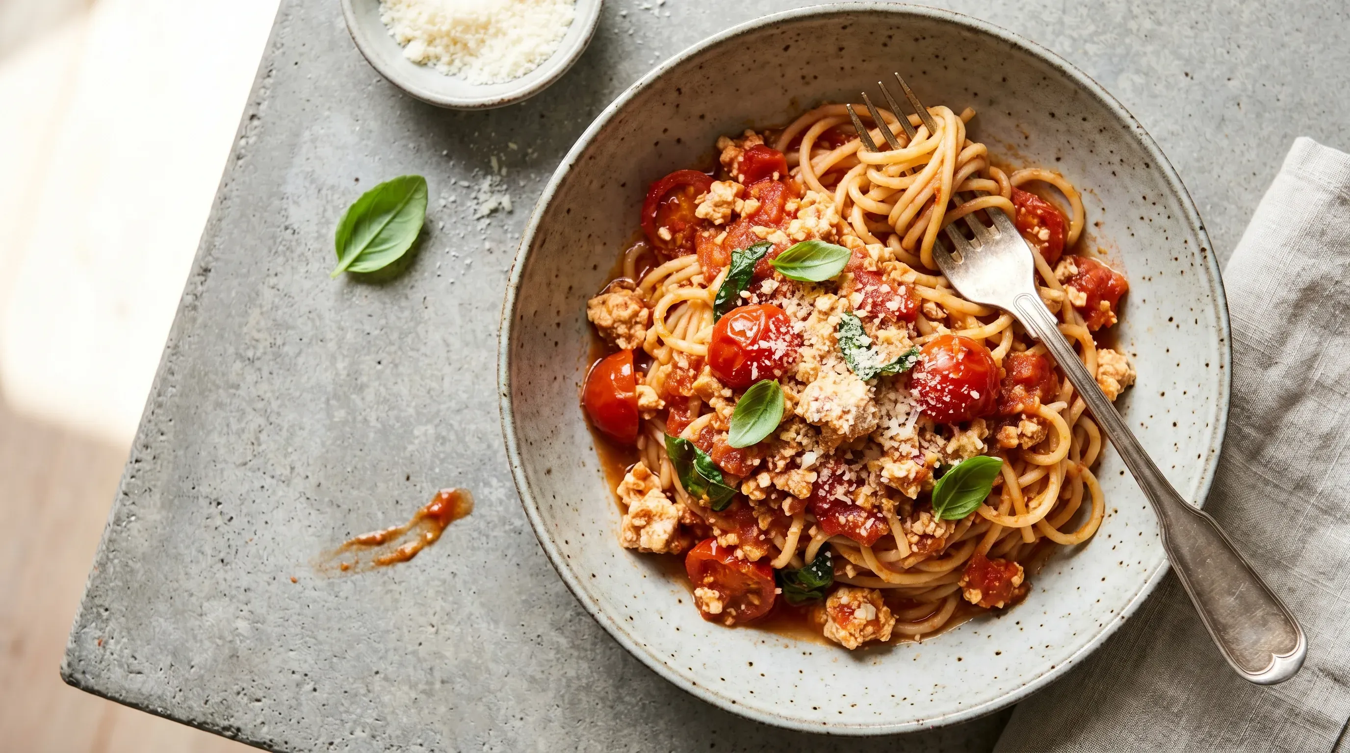Tomaten-Tofu-Pasta
